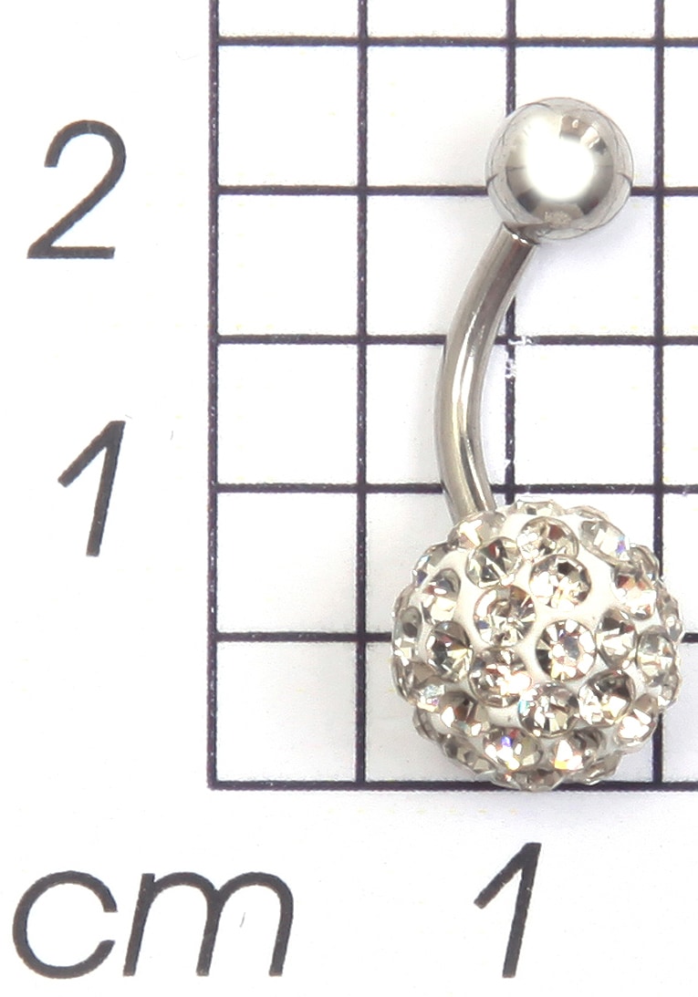 Firetti Bauchnabelpiercing »Schmuck Geschenk Piercing Körperschmuck Kugel«, mit Glasstein
