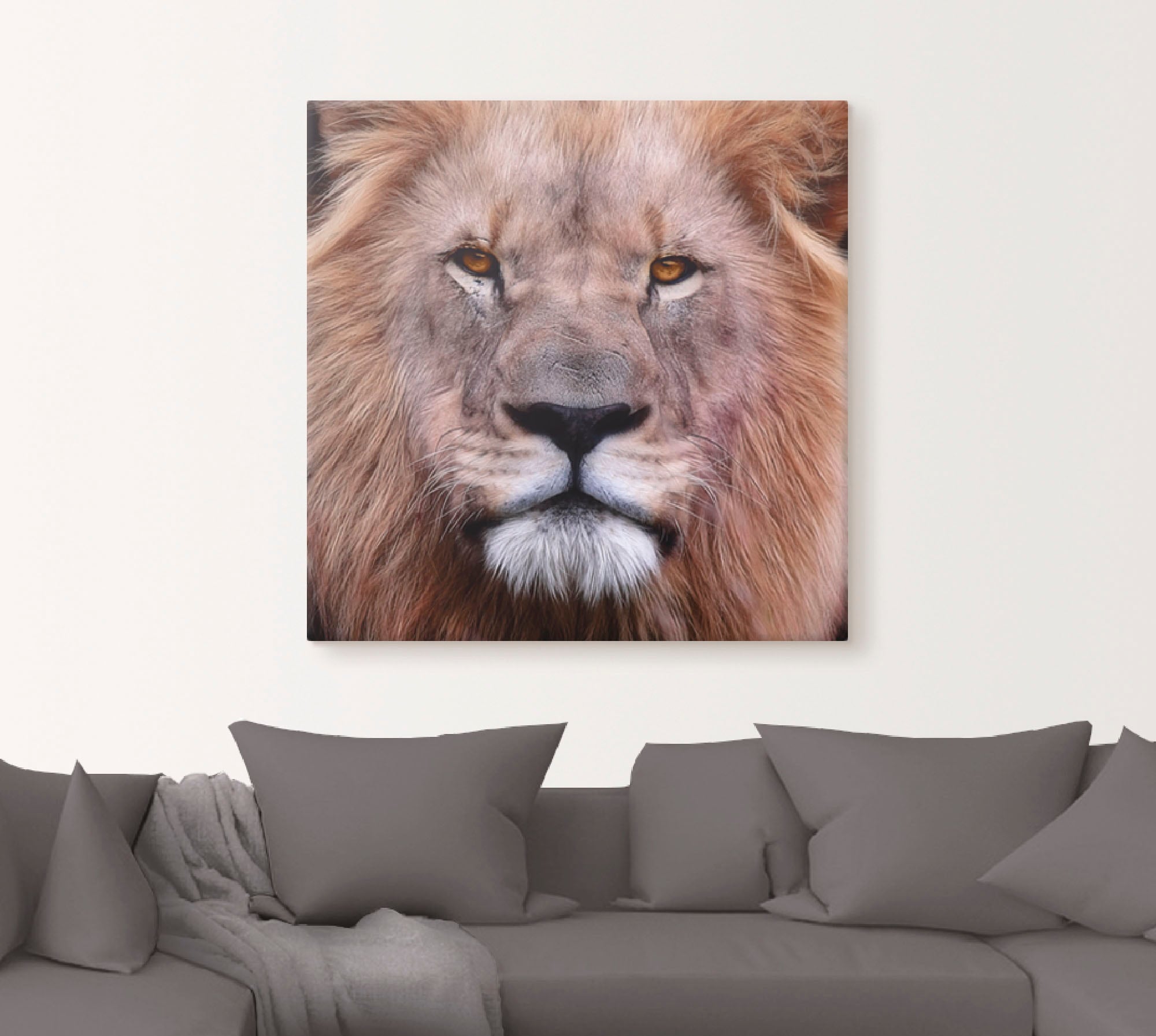 Artland Leinwandbild »König der Löwen«, Wildtiere, (1 St.), auf Keilrahmen gespannt