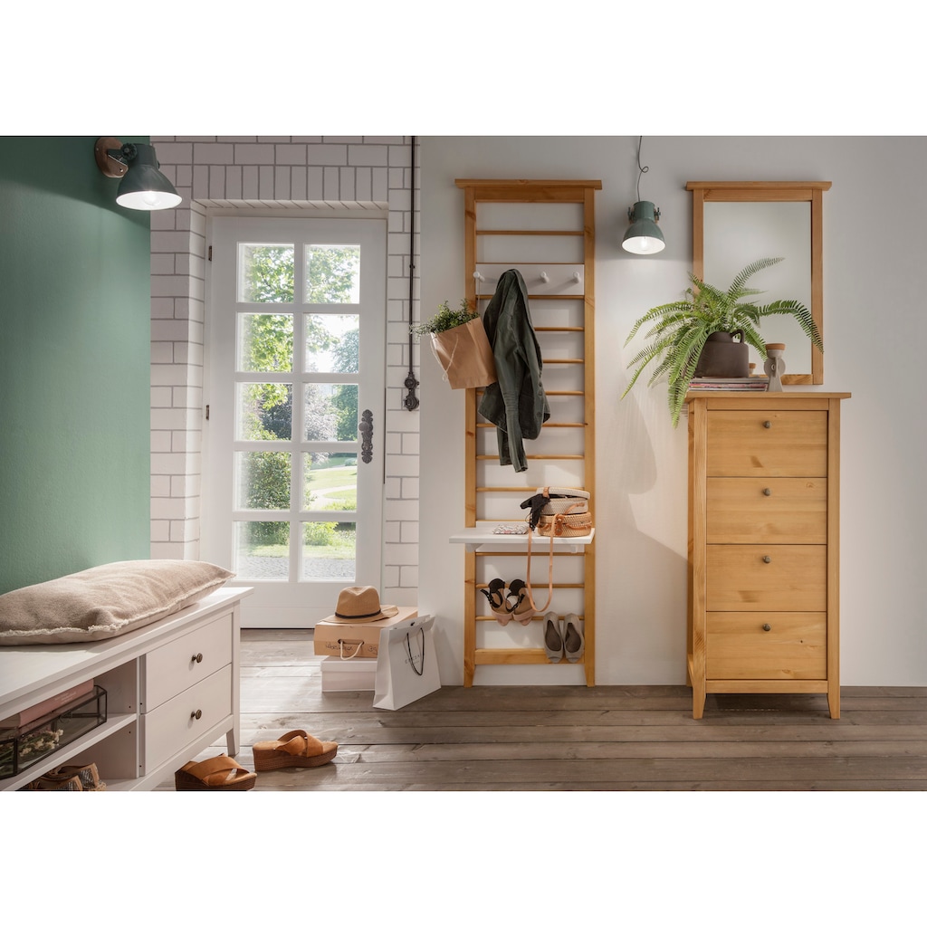 Wohnglücklich by Infantil Hakenleiste »SOLVITA«, Garderobenhalter für Garderobe, Kiefer massiv, Breite 44 cm, Landhaus