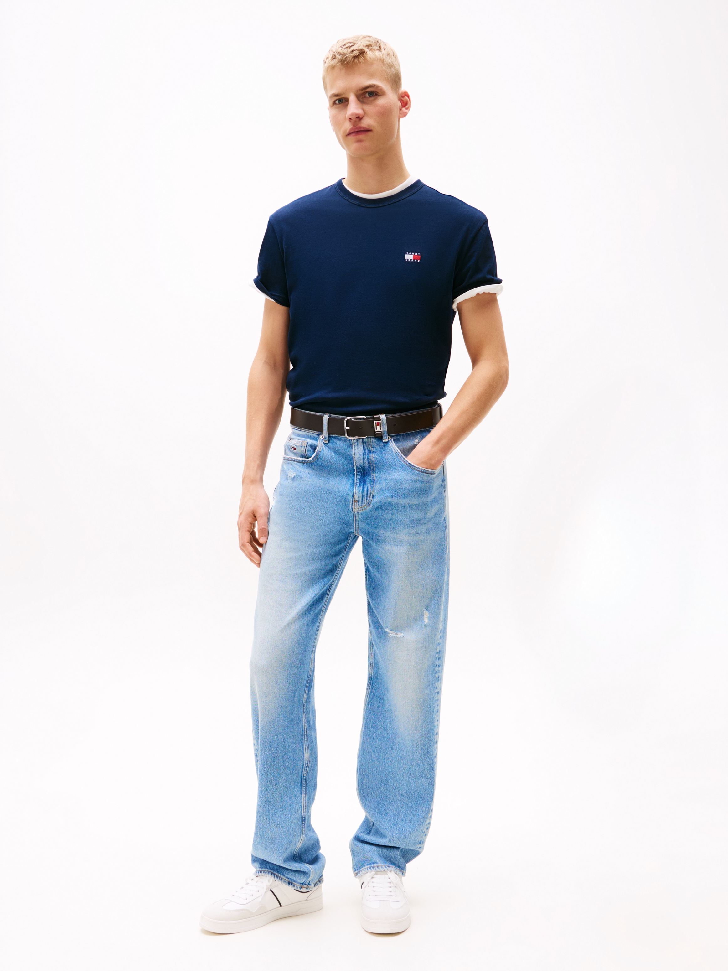 Tommy Jeans T-Shirt »TJM REG BADGE TEE EXT« mit Logostickerei
