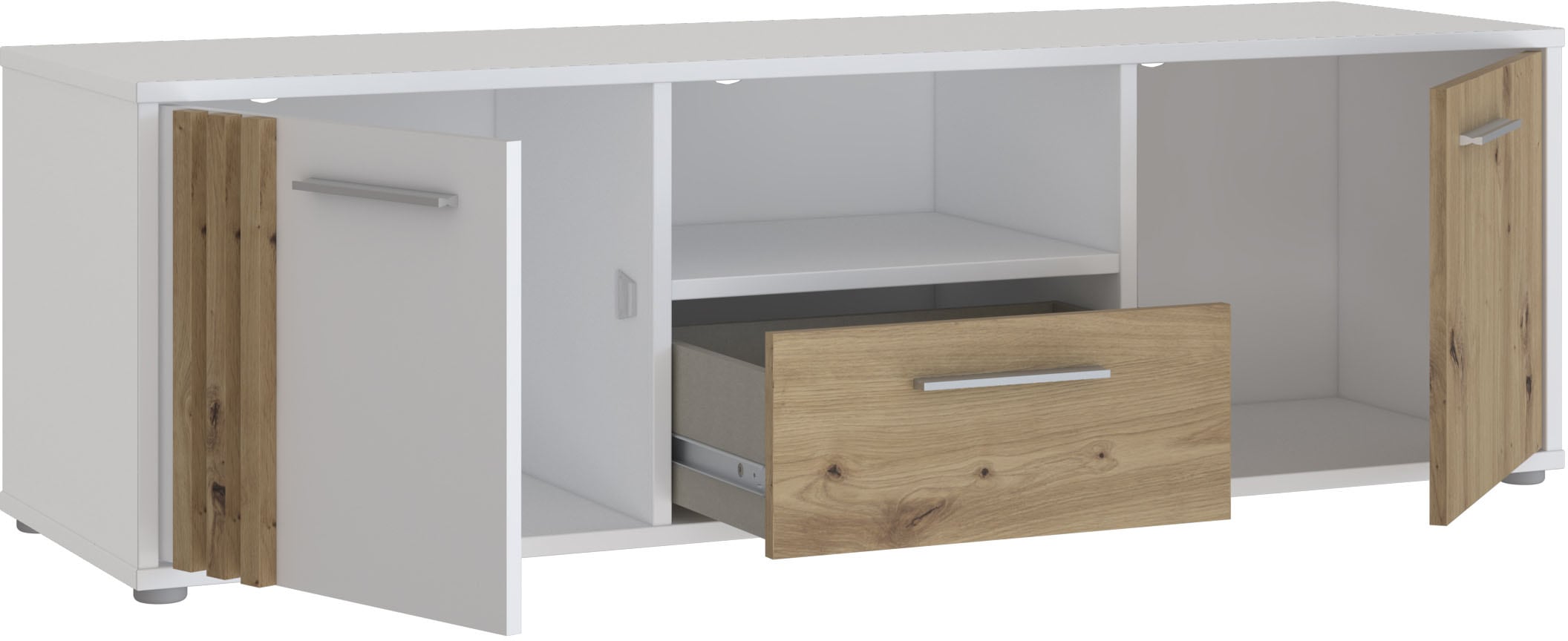 FORTE Lowboard »Cardigan TV-Board, TV-Schrank«, TV-Board, 2 farbig, Stauraum Kabelführung
