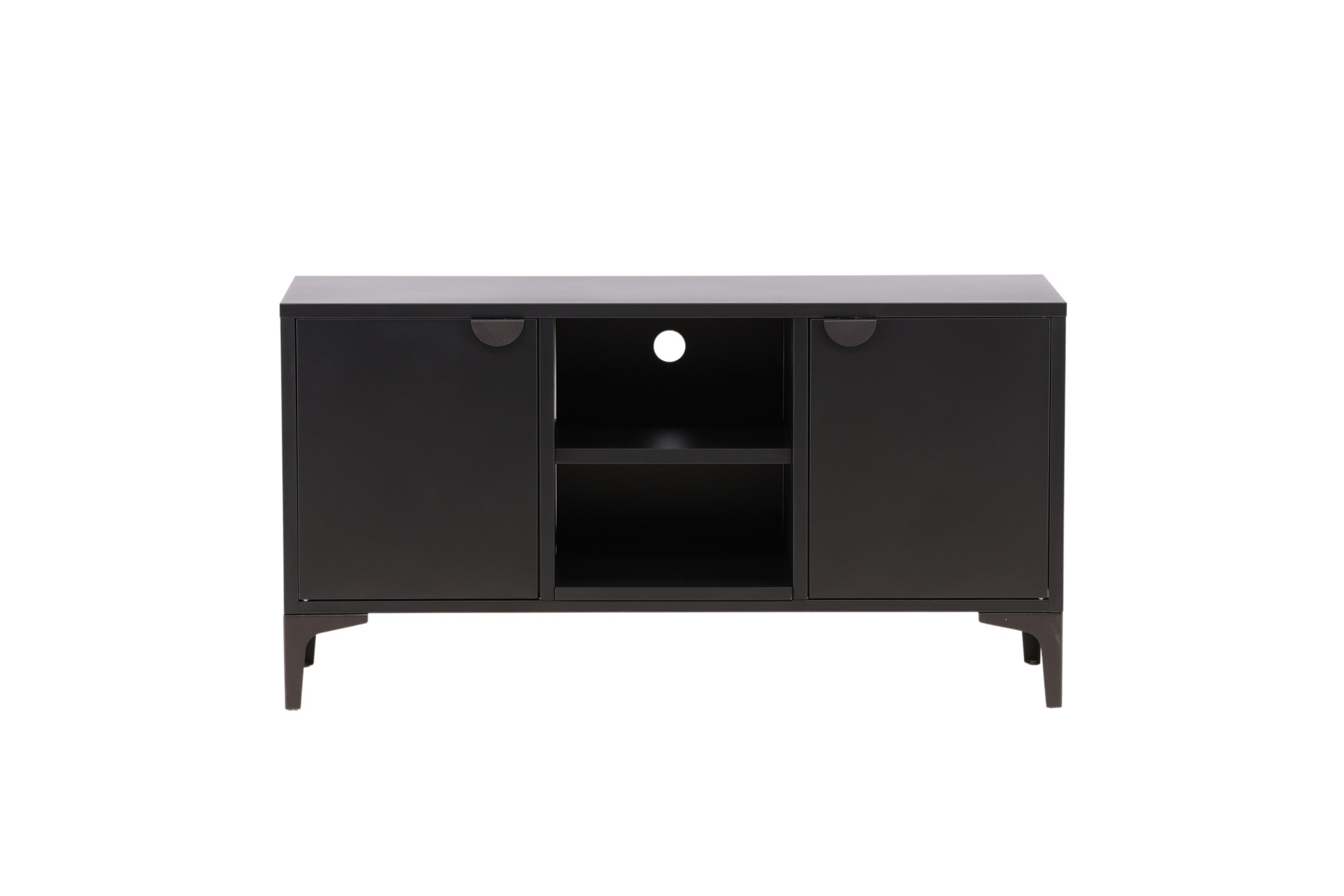 Venture Home TV-Board »Piring, TV-Board aus Stahl, Industrial, Breite 120 cm« TV-Möbel, Pulverbeschichtung, Türen, offene Fächer, modern