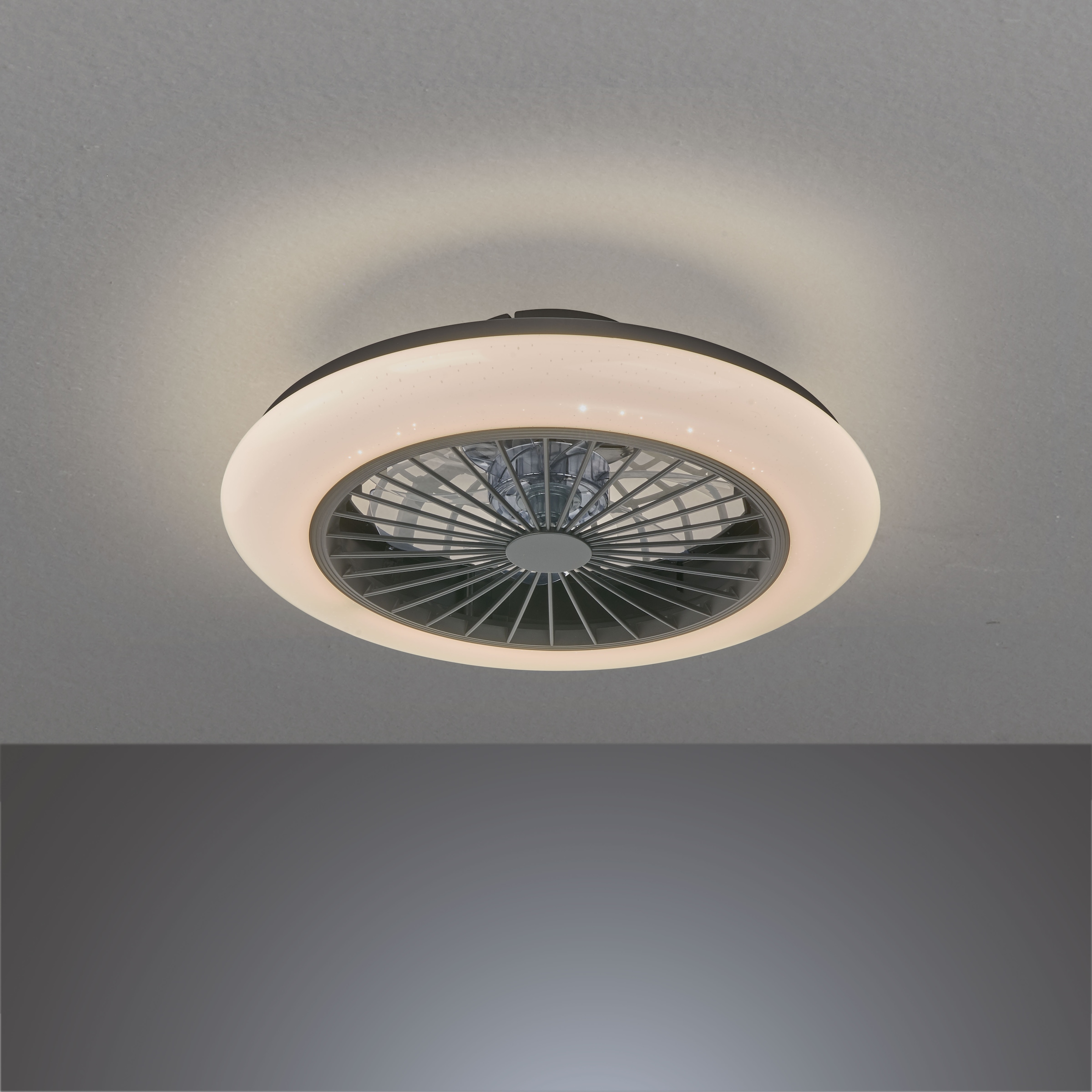 REALITY Leuchten LED Deckenleuchte »Stralsund Deckenventilator« LED-Board 1 Stk. warmweiß - kaltweiß Deckenlampe, Ventilator, Fernbedienung, Ventilator getrennt schaltbar