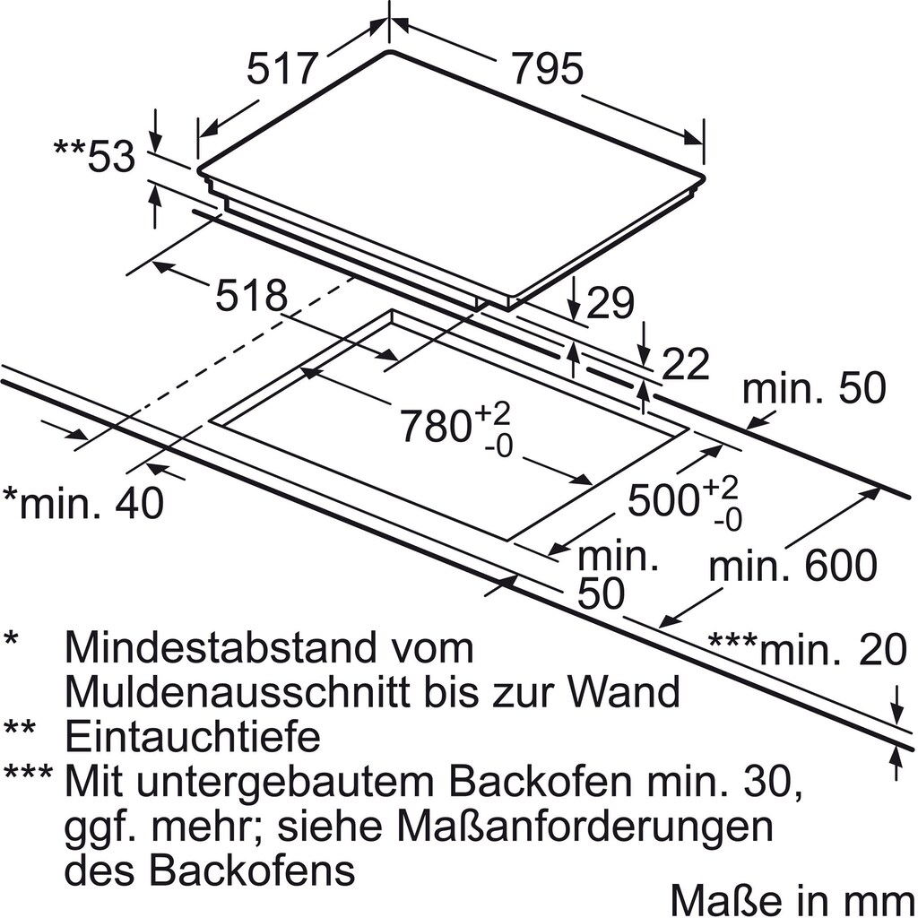 NEFF Flex-Induktions-Kochfeld von SCHOTT CERAN® »T58BT20N0«, T58BT20N0