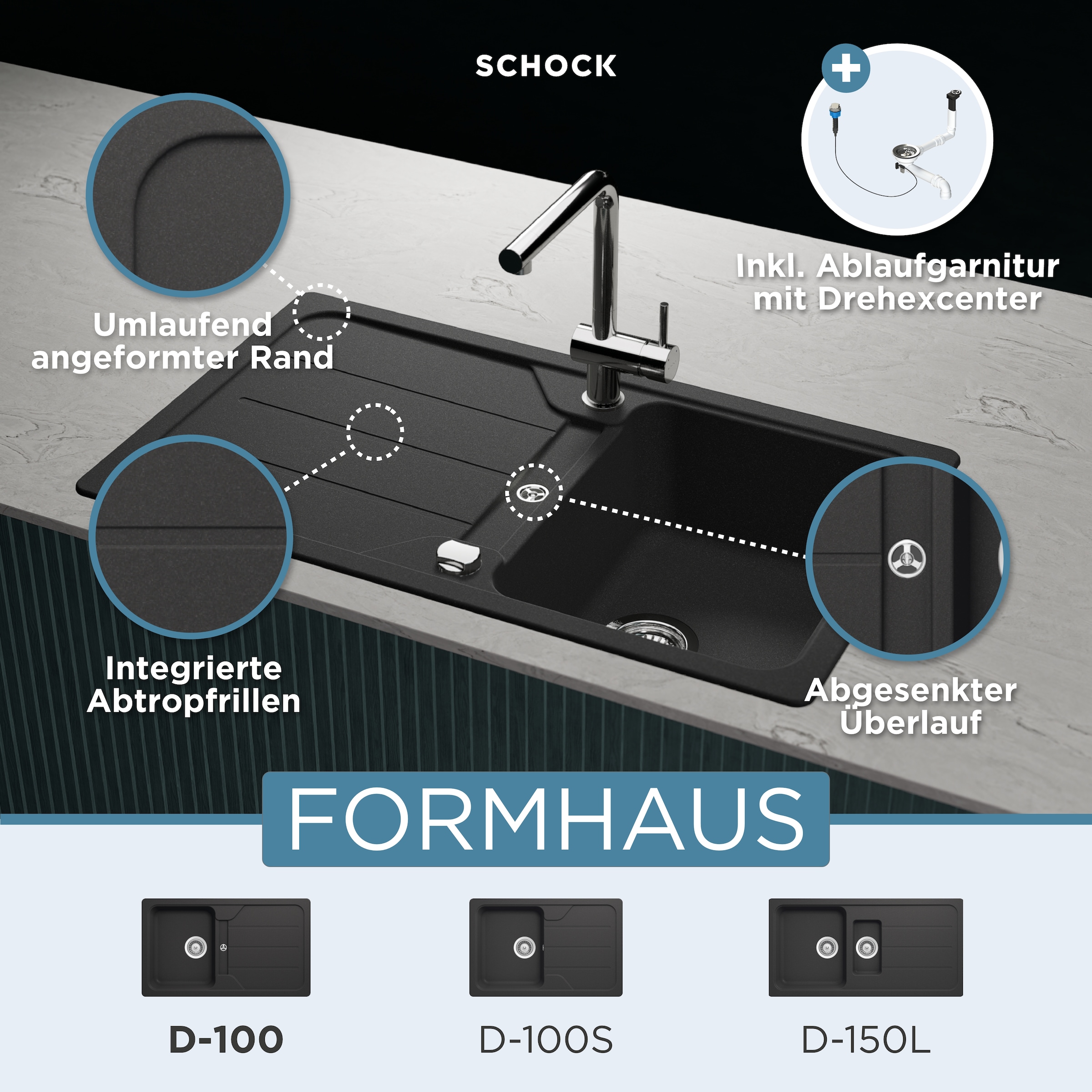 Schock Granitspüle »COMO D-100«