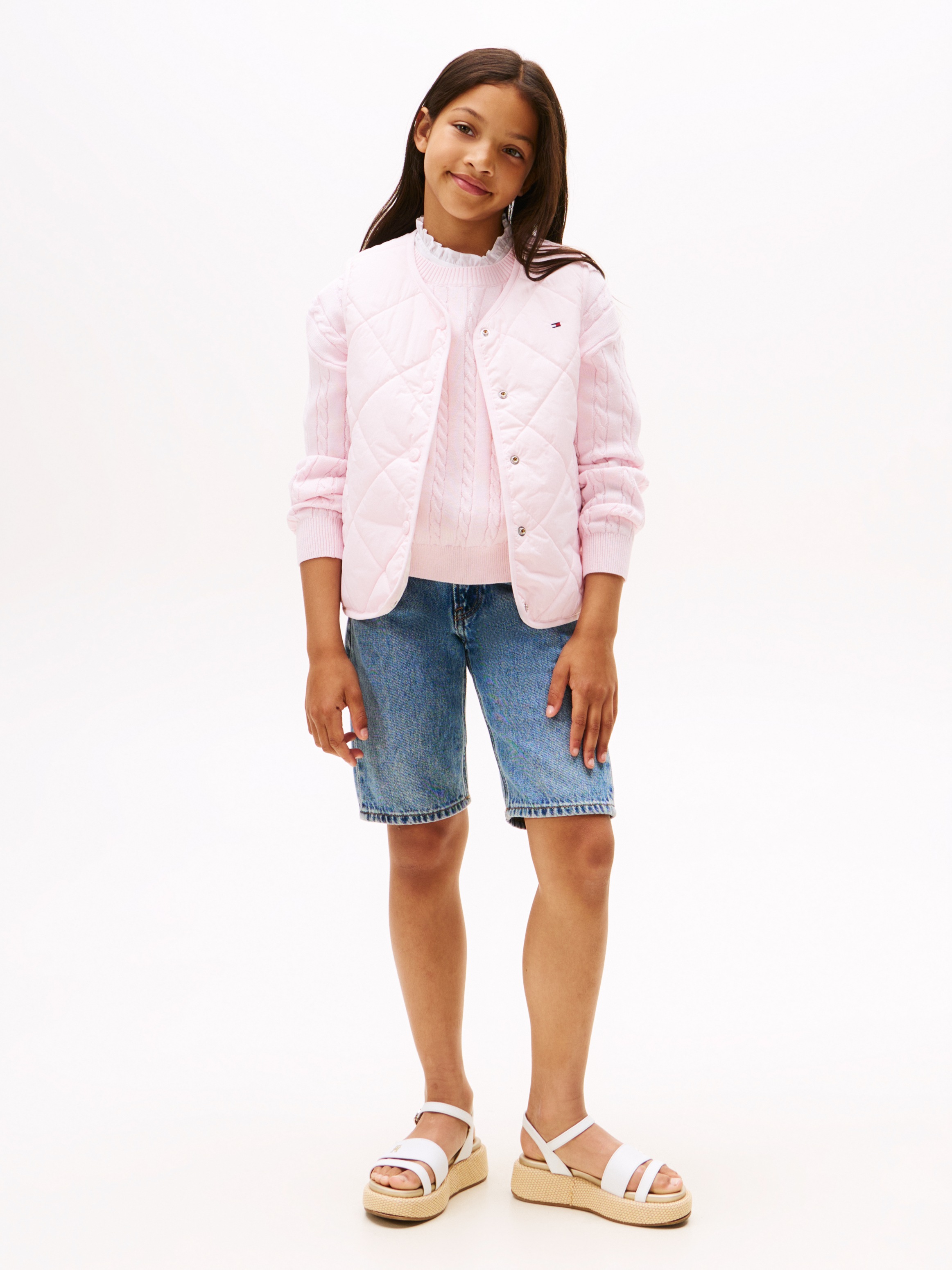 Tommy Hilfiger Wendeweste »REVERSIBLE QUILTED VEST«, für Kinder bis 16 Jahre, mit großen Druckknöpfen