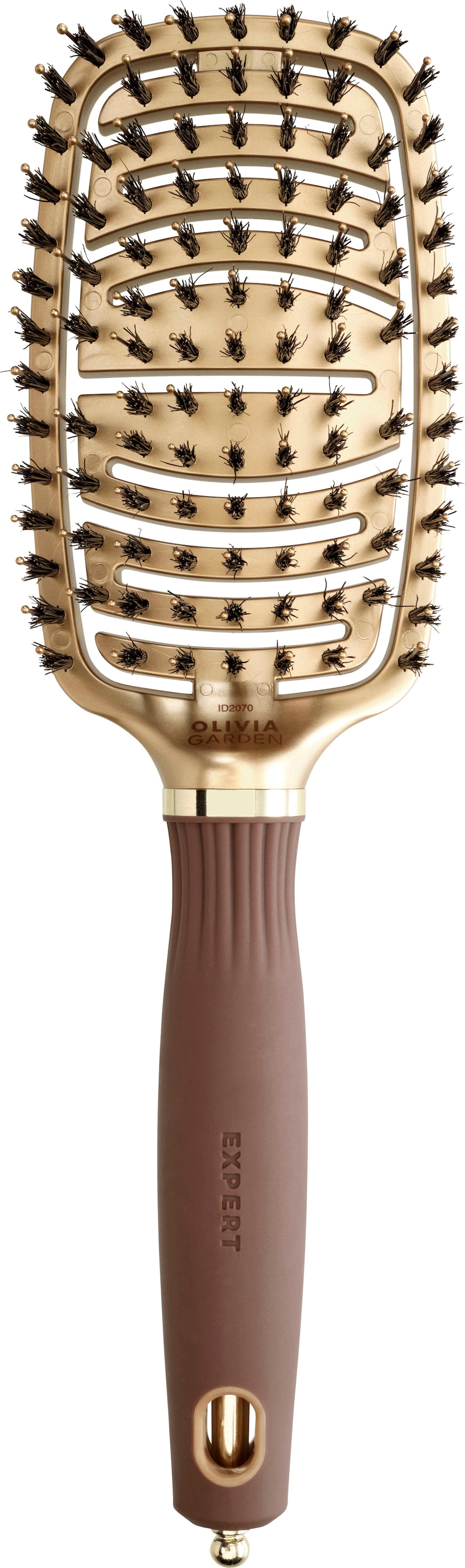 OLIVIA GARDEN Haarbürste »EXPERT CARE FLEX Boar&Nylon Bristles Gold&Brown«