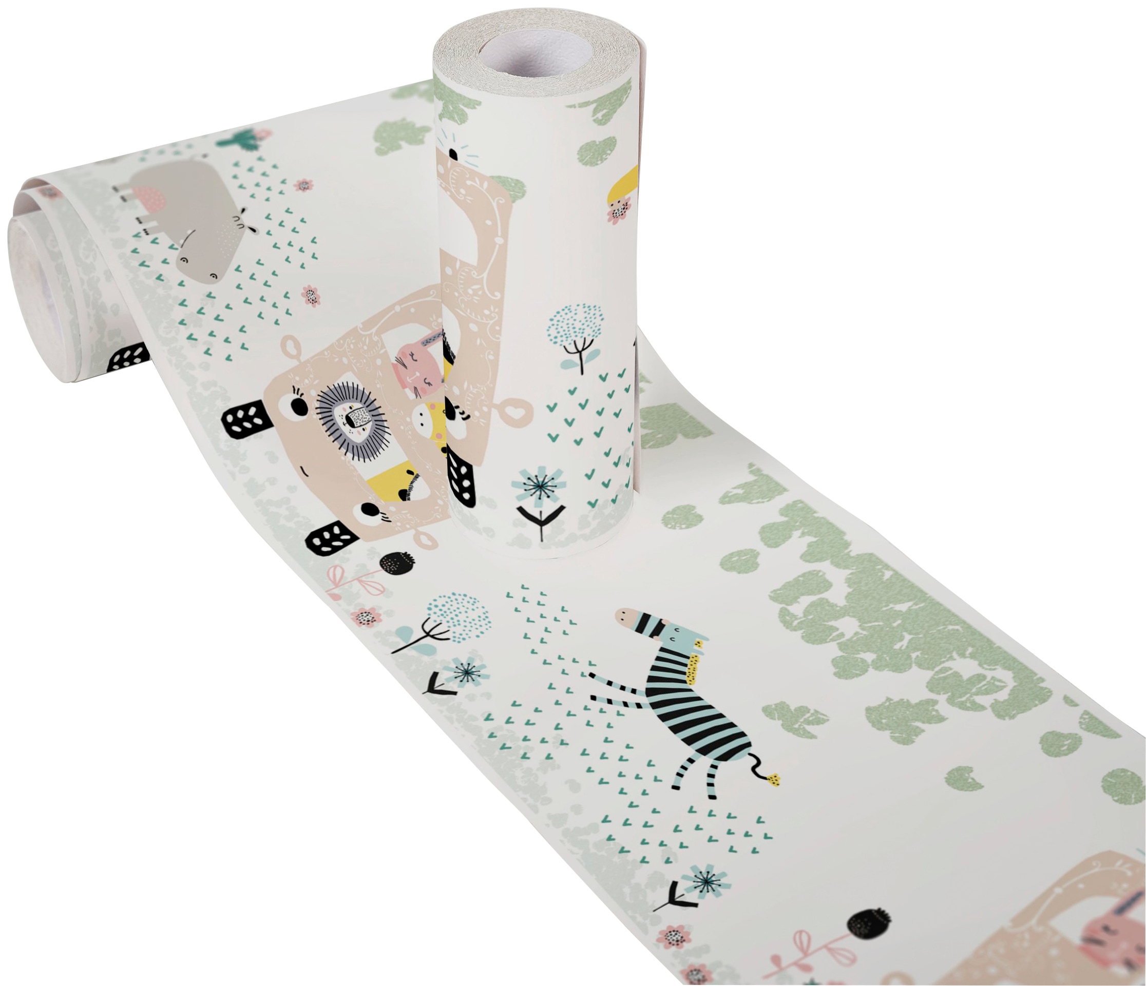 A.S. Création Bordüre »Safari Friends«, Motiv-abstrakt-naturalistisch, Tapete Kinder Bordüre Selbstklebend Borte modern Design Kinderzimmer