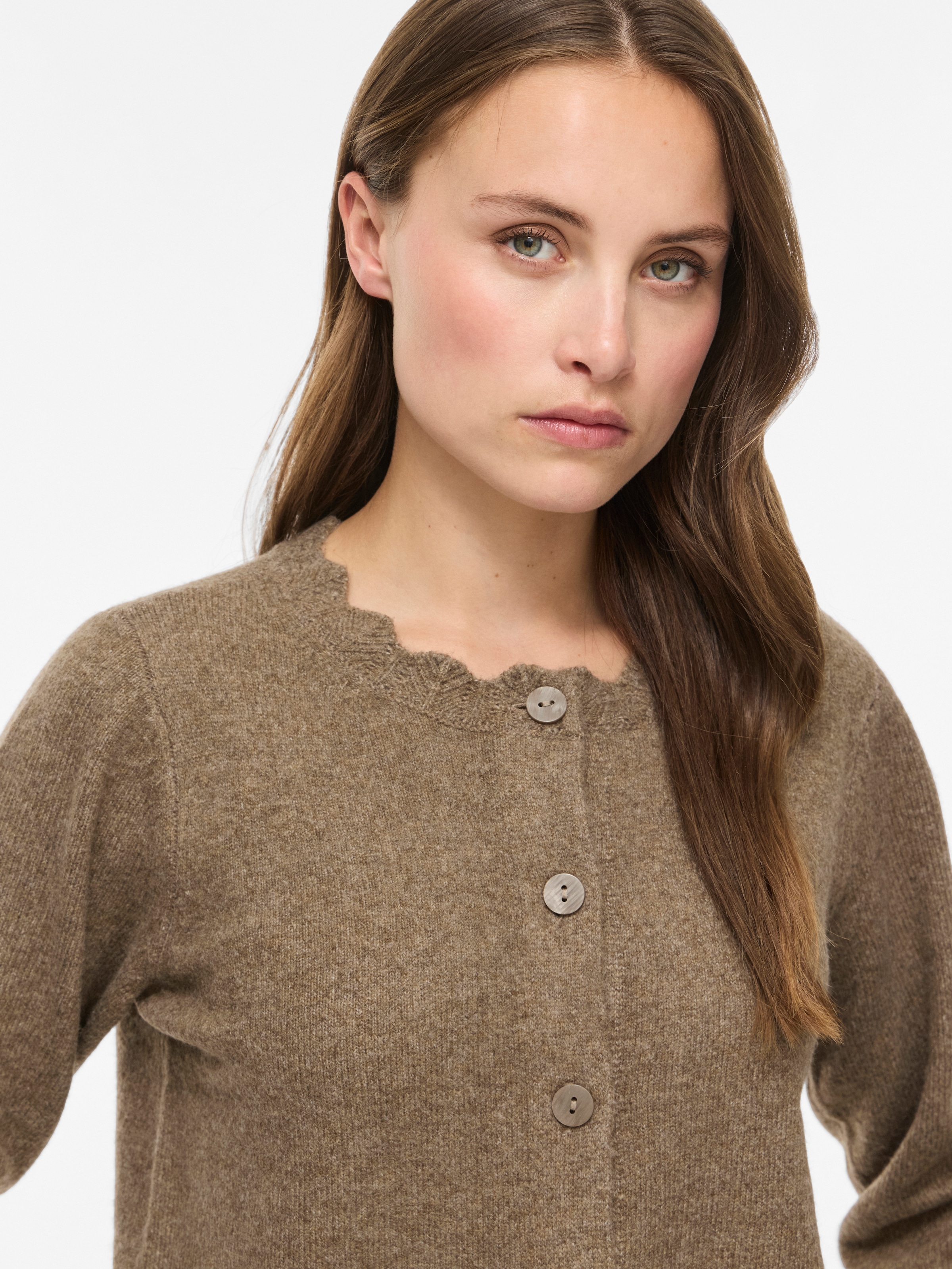 Vila Strickjacke »VINIKOLINA L/S O-NECK KNIT CARDIGAN-NOOS« Materialmix, Stretch, regular fit