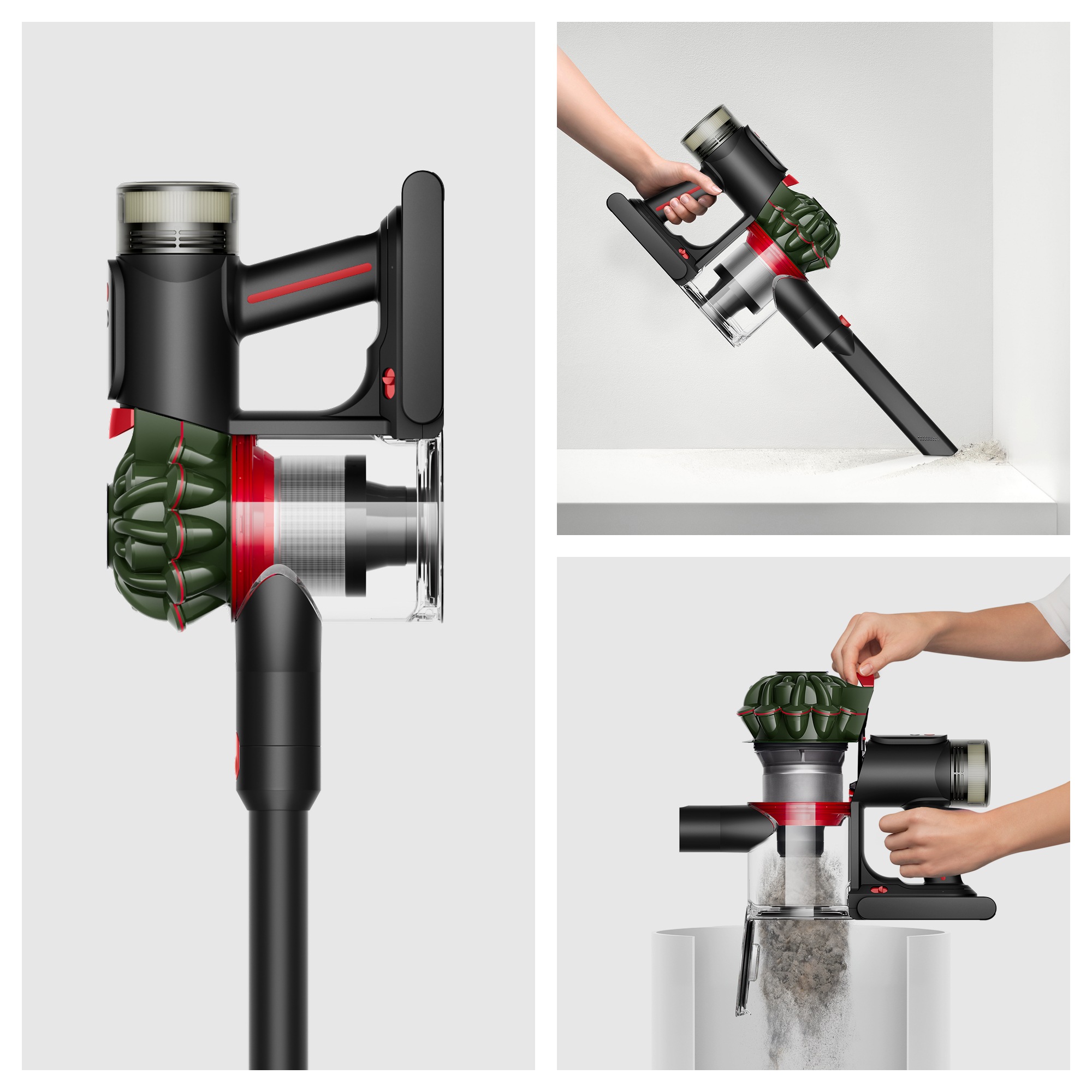 DYSON Akku-Hand-und Stielstaubsauger »V8 Cyclone« 150 AirWatt, 30 % mehr Leistung. 60 Minuten Laufzeit.
