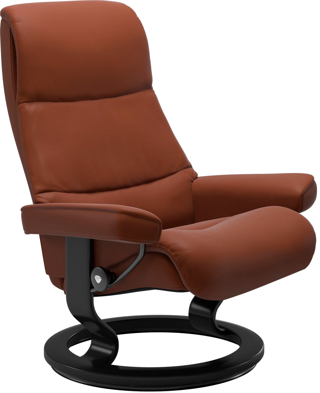 Stressless® Relaxsessel »View«, (Set, Relaxsessel mit Hocker), mit Classic Base, Größe S,Gestell Schwarz