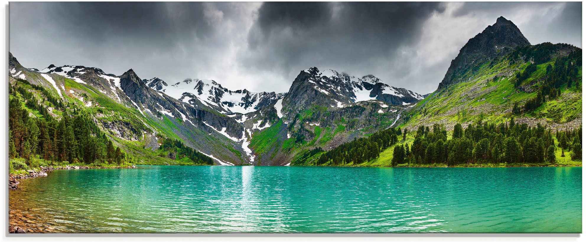 Artland Glasbild »Bergsee«, Berge, (1 St.), in verschiedenen Größen günstig online kaufen