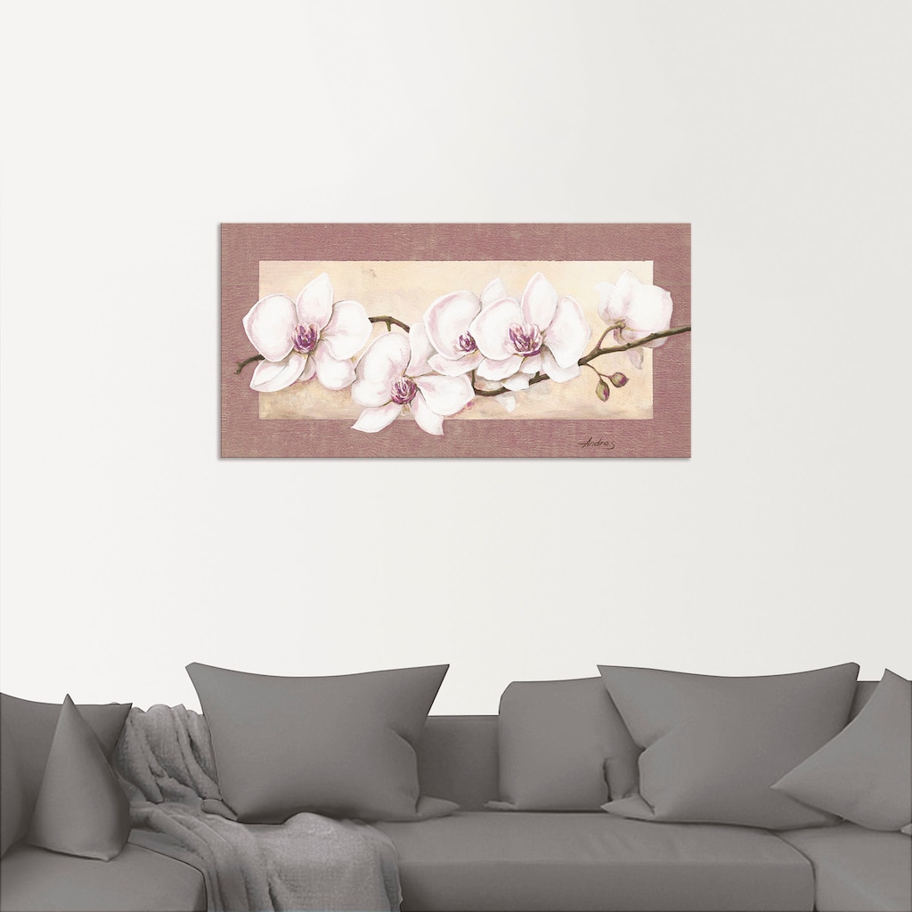 Artland Wandbild »Orchideenzweig_in Beerentönen«, Blumen, (1 St.)