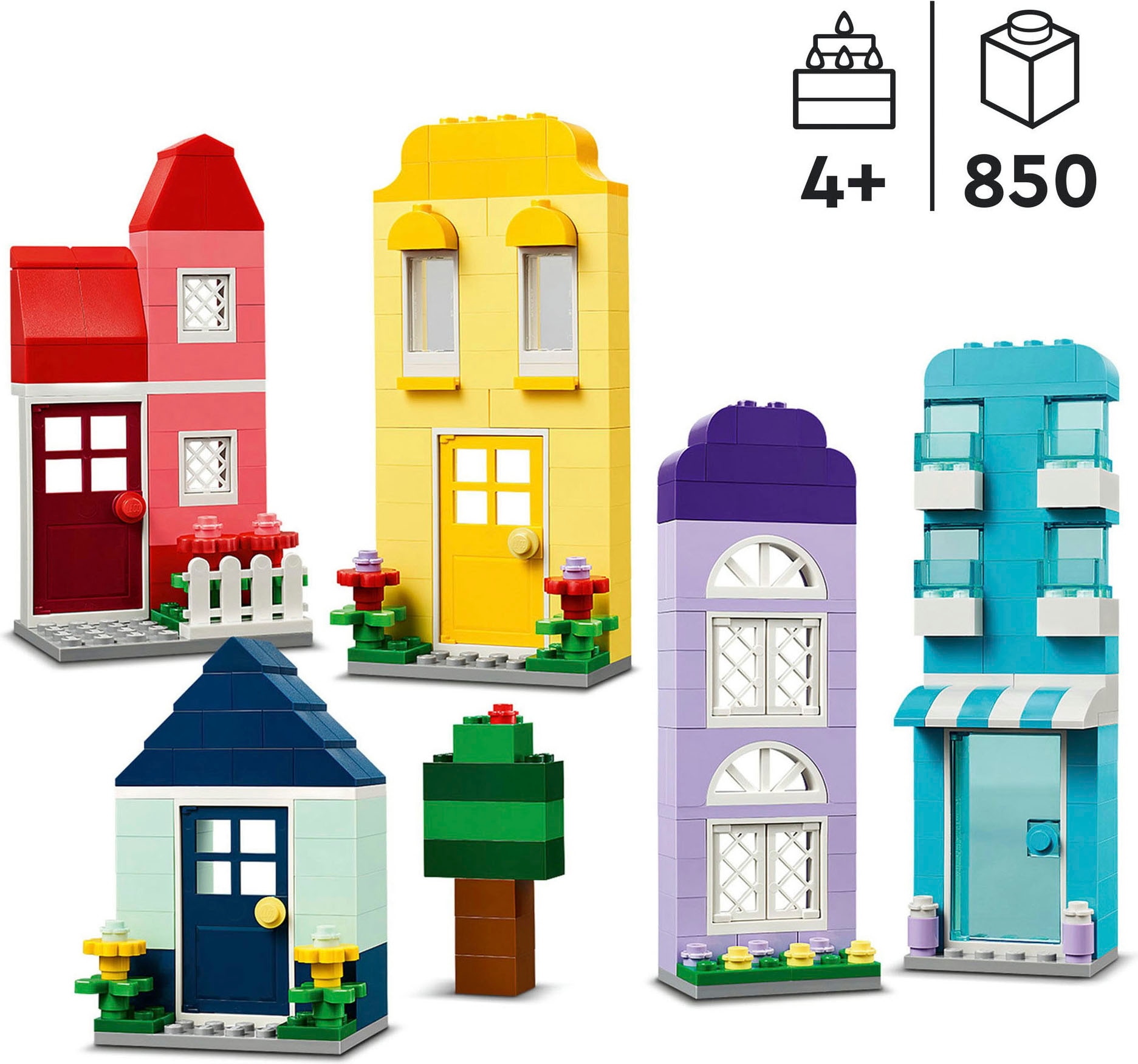 LEGO® Konstruktionsspielsteine »Kreative Häuser (11035), LEGO Classic«, (850 St.), Made in Europe