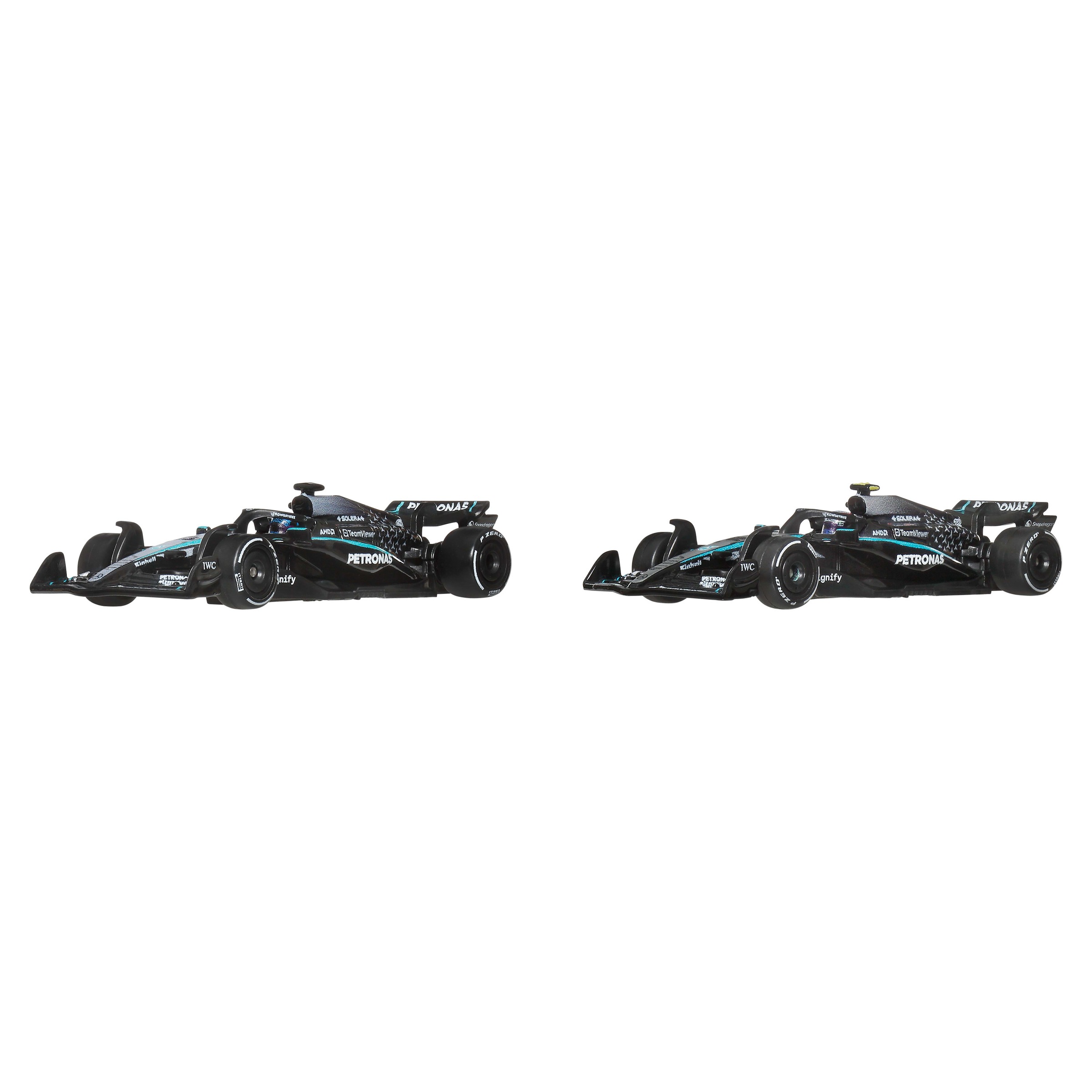 Hot Wheels Spielzeug-Rennwagen »Premium Mercedes-AMG PETRONAS F1-Team, George Russell + Kimi Antonelli« Maßstab 1:64