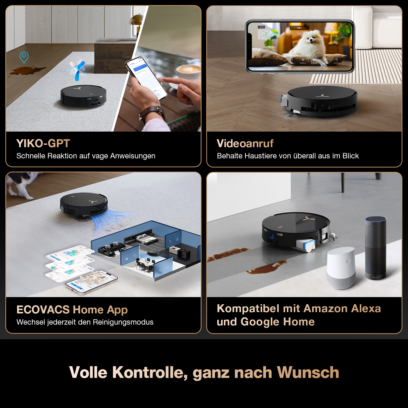 ECOVACS Saugroboter »DEEBOT X8 PRO OMNI«, Saug-und Wischroboter mit Absaugstation
