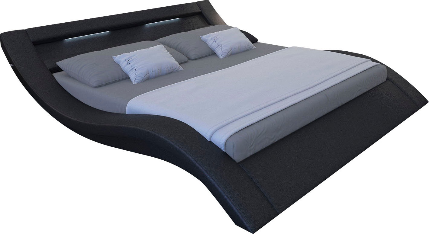 SalesFever Polsterbett »Komfortables Kunstlederbett für erholsamen Schlaf« günstig online kaufen