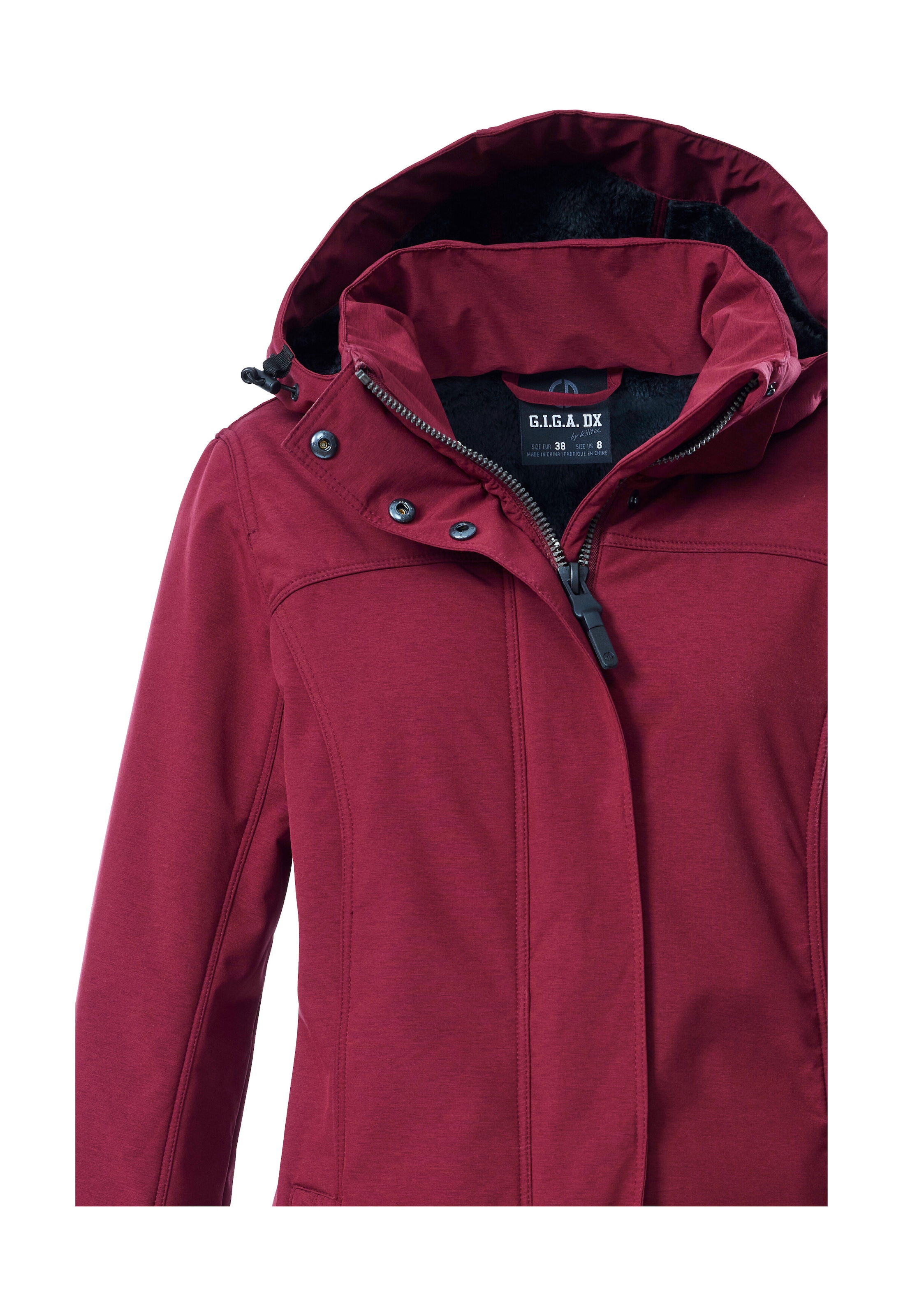G.I.G.A. DX by killtec Softshellparka »GW 36 WMN SFTSHLL PRK«, Softshellparka: wasserdicht, Teddyfell, 2-Wege-Reißverschluss
