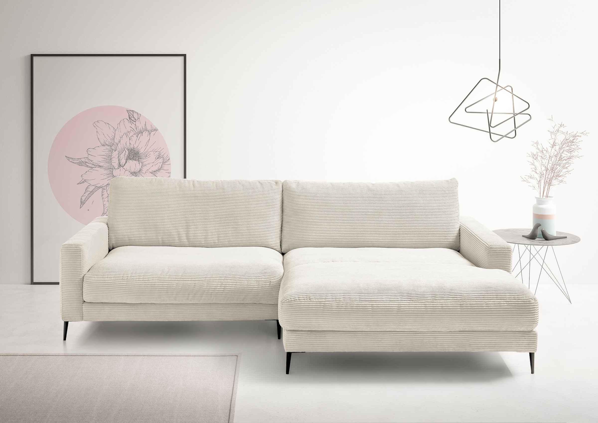 Home affaire Ecksofa »Downtown, B/T/H: 272/190/84 cm L-Form« weicher Sitzko günstig online kaufen