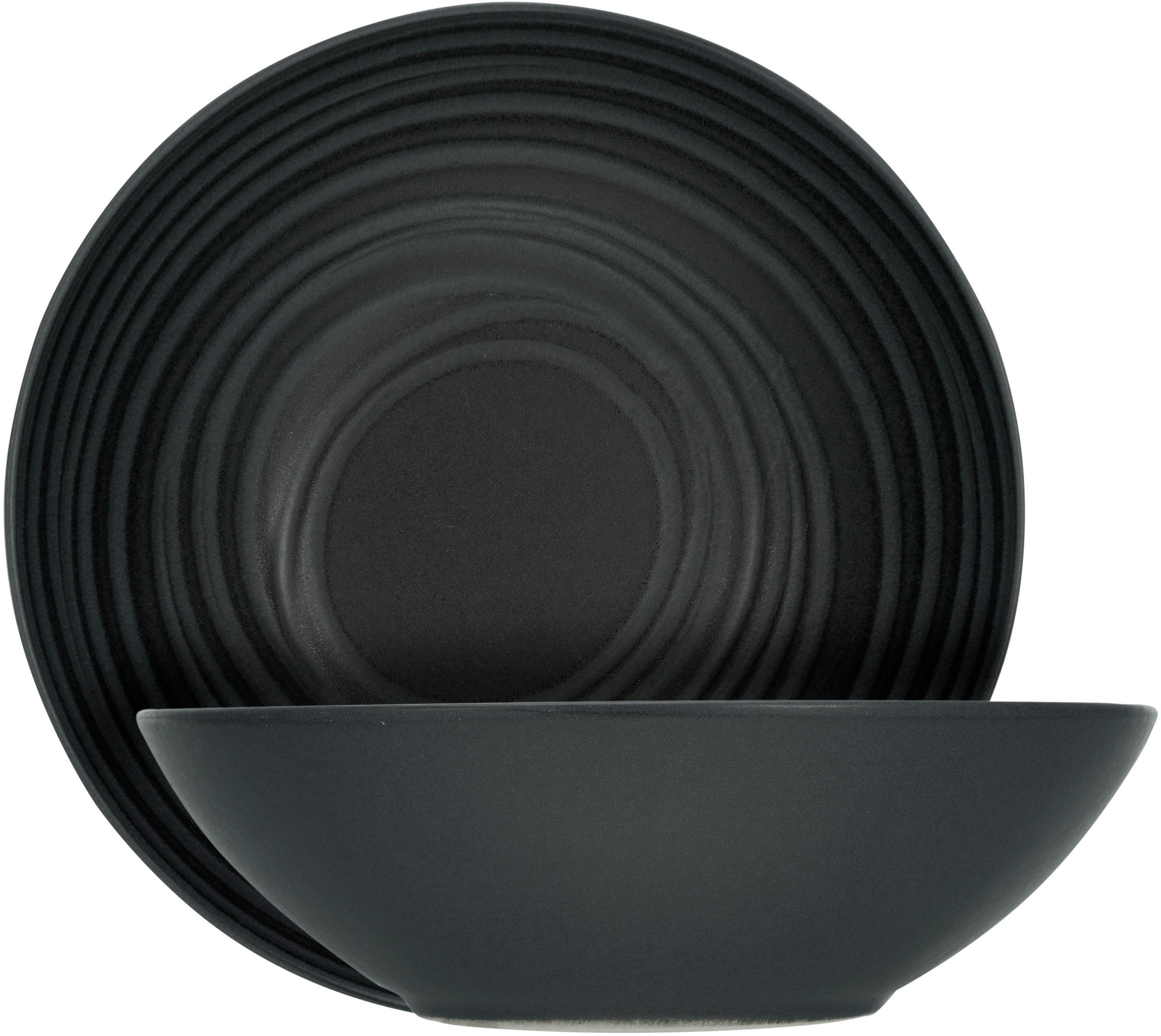 CreaTable Schale »Lava Stone«, 2 tlg., aus Steinzeug, Salatschüssel, Servie günstig online kaufen