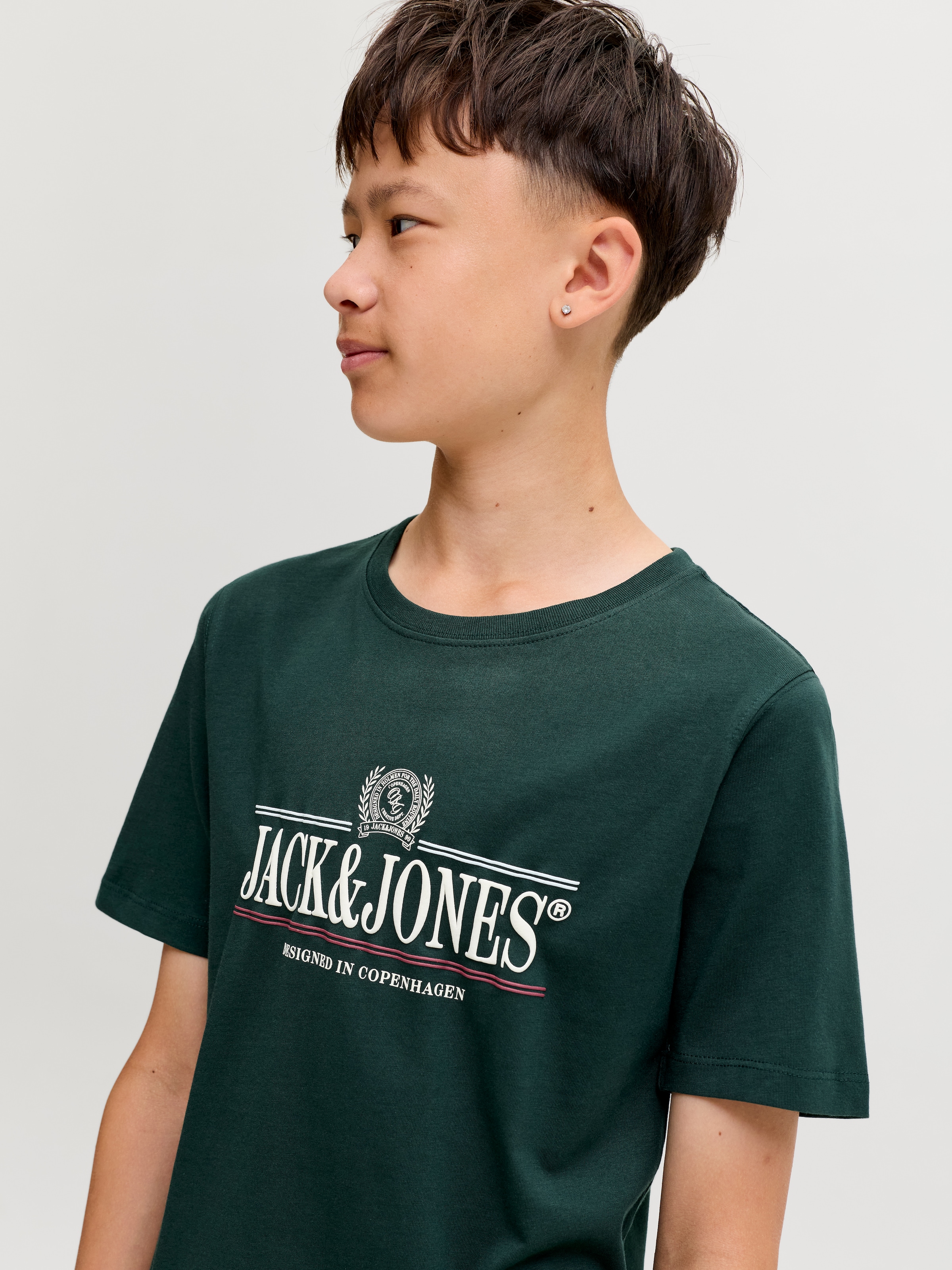 Jack & Jones Junior Rundhalsshirt »JORFREDERIKSBERG GRAPHIC BOX TEE SS JNR« Baumwolle, regular fit