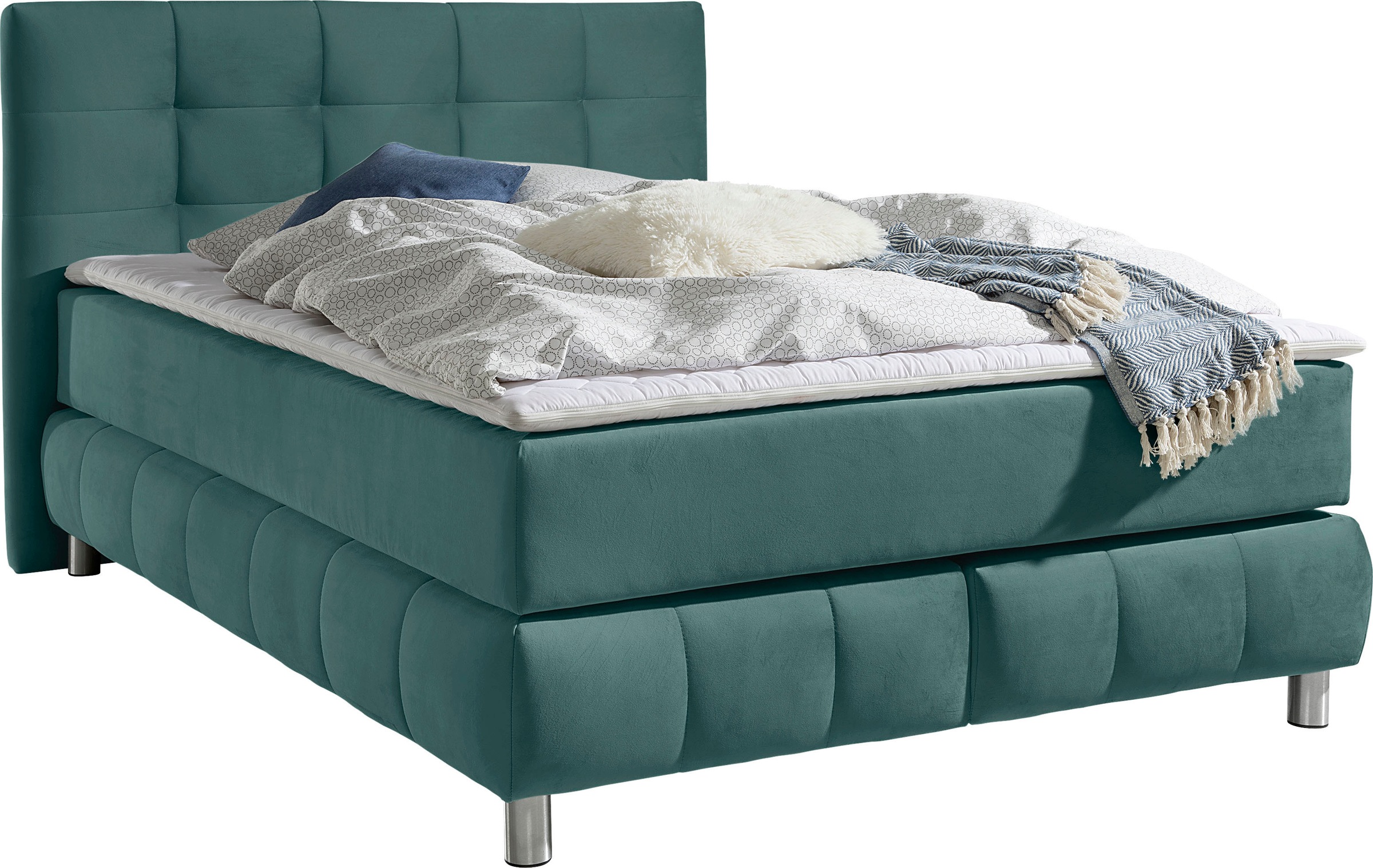 andas Boxspringbett "Salo" incl. Topper, 6 Breiten, 2 Härtegrade, TFK auch günstig online kaufen