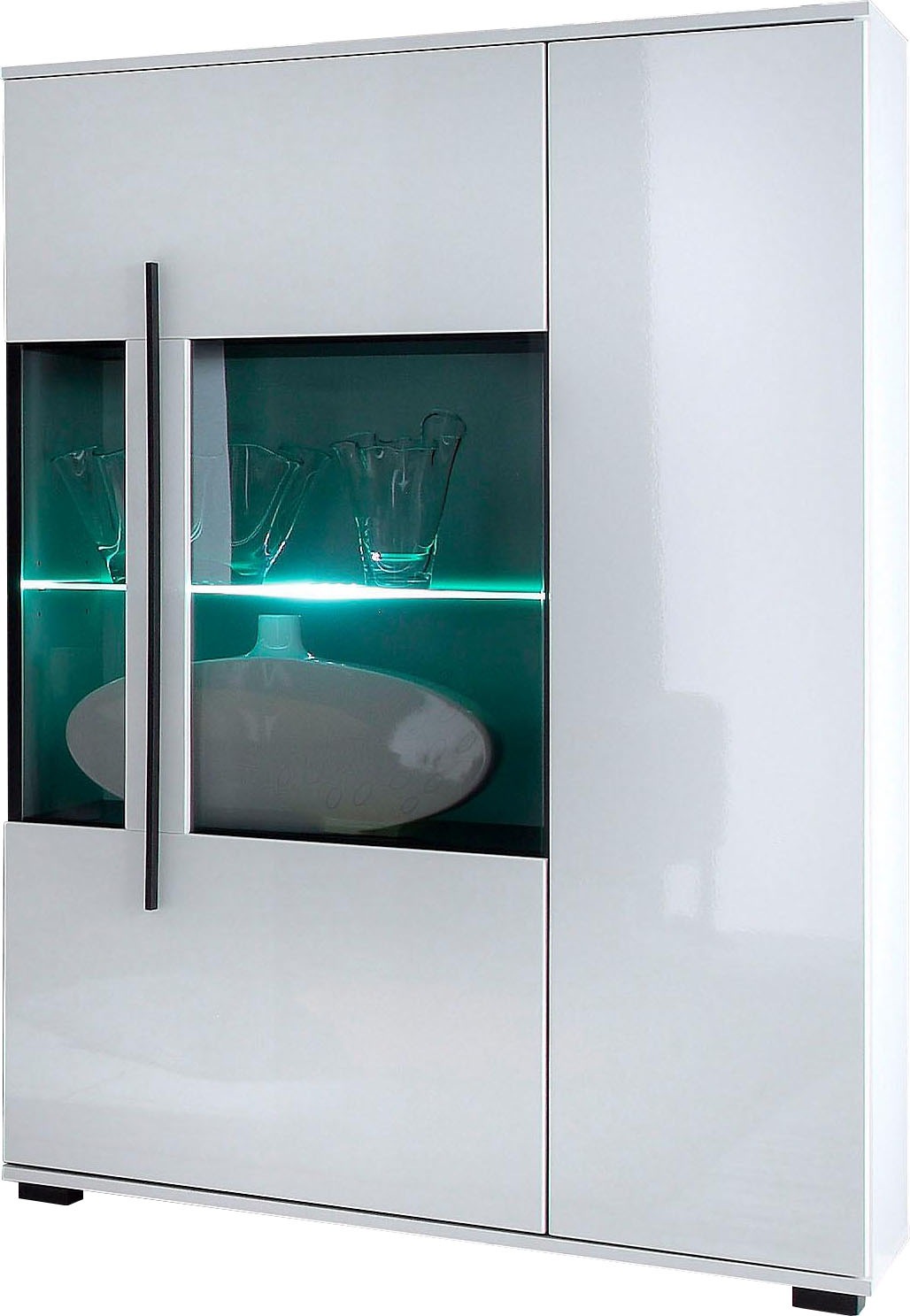 INOSIGN Vitrine »Cantara, Vitrinenschrank in Eiche Evoke oder weiß, Standvi günstig online kaufen