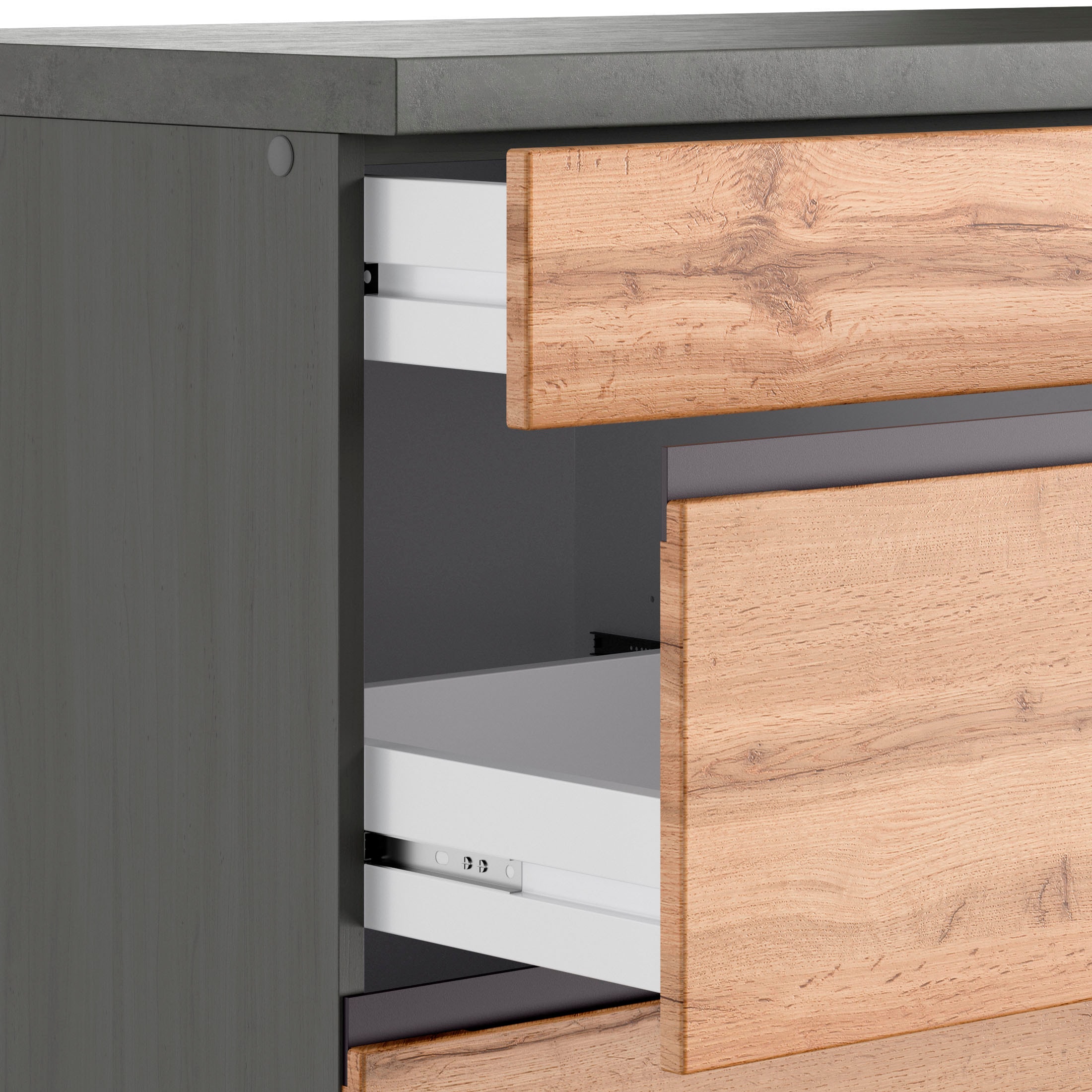 KOCHSTATION Winkelküche »KS-Riesa«, Stellbreite 490/153 cm, ohne E-Geräte