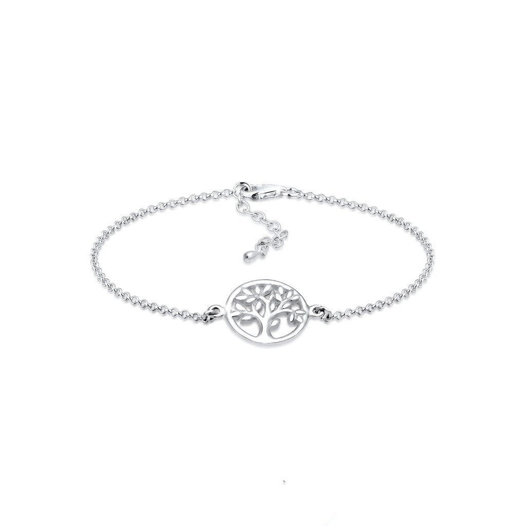 Elli Armband »Lebensbaum Kreis Blatt Floral 925 Sterling Silber«