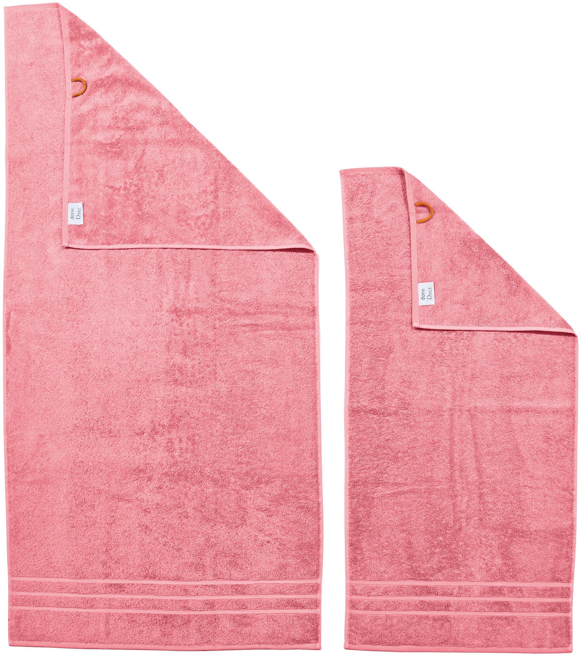 done.® Handtuch Set »Daily Uni«, (Set, 6 St., 4 Handtücher (50x100 cm)-2 Duschtücher (70x140 cm), saugfähiges Walkfrottier, in verschiedenen Set Varianten erhältlich