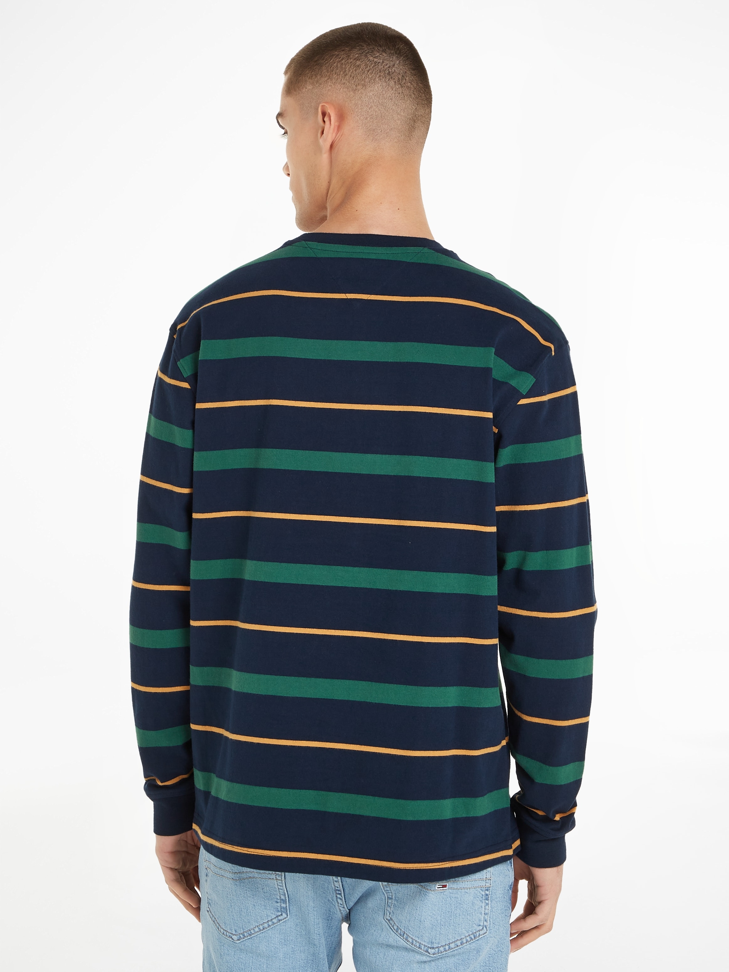 Tommy Jeans Langarmshirt »TJM REG STRIPE LS TEE«, mit Tommy Hilfiger Schriftzug