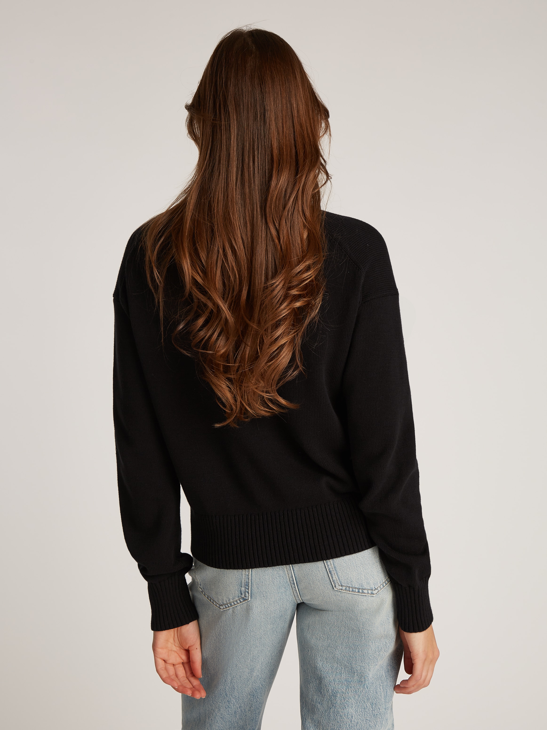 Calvin Klein Jeans Rundhalspullover »MONOGRAM EMBRO CREWNECK SWEATER«, mit Logostickerei