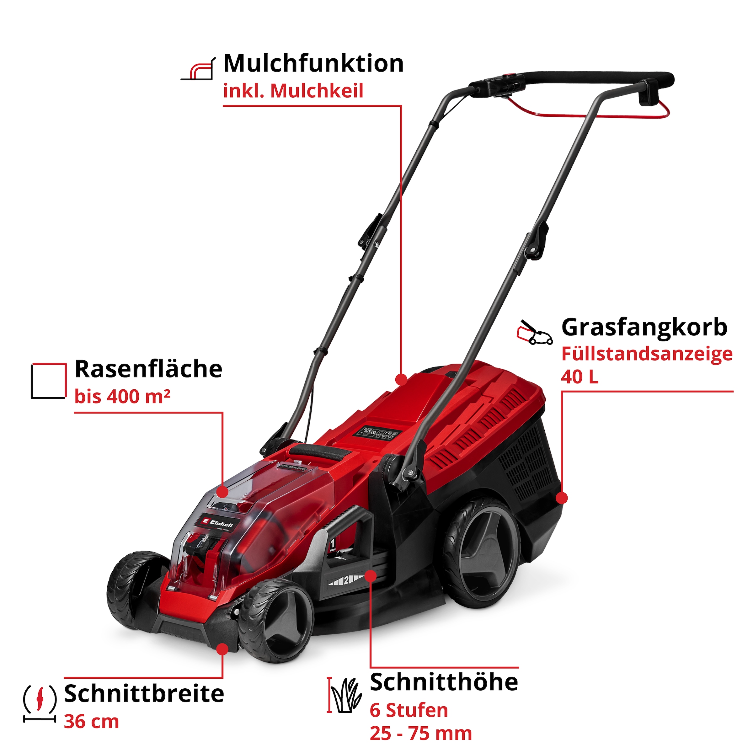 Einhell Akkurasenmäher »GE-CM 36/36 Li M Kit«