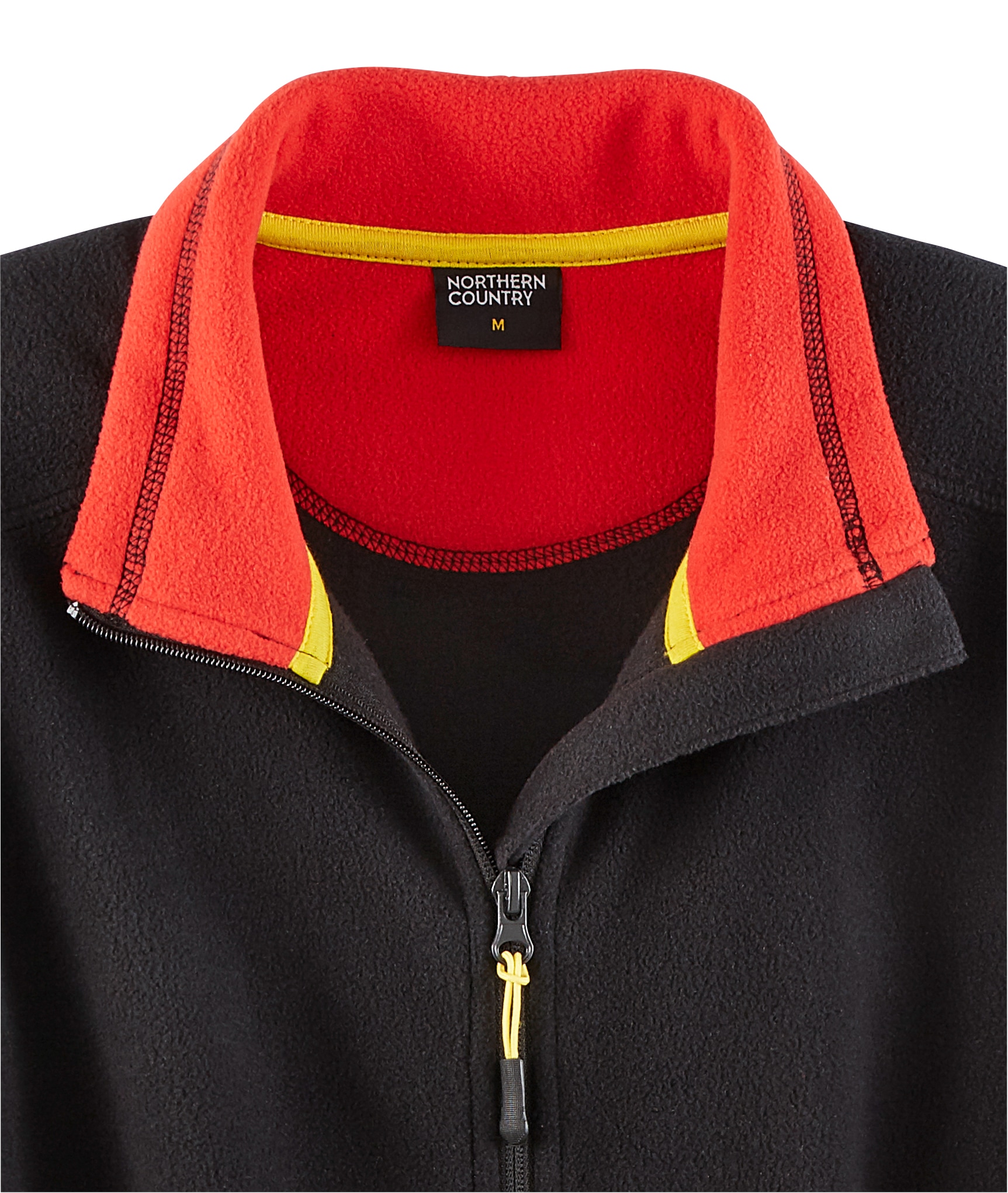 Northern Country Fleecejacke, perfekt zum Arbeiten, hoher Kragen, Bartschutz, 2 Vordertaschen