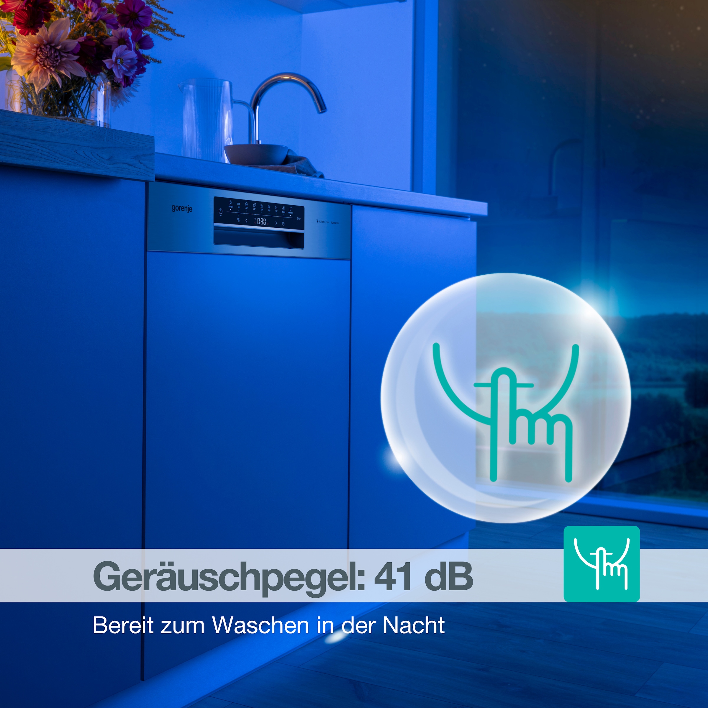 GORENJE teilintegrierbarer Geschirrspüler »GI673A92X« 9,4 l 16 Maßgedecke TotalDry - auto. Türöffnung
