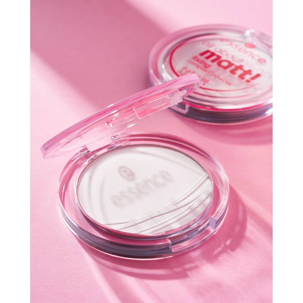 Essence Puder »all about matt! fixing compact powder«, (Set, 3 tlg.)