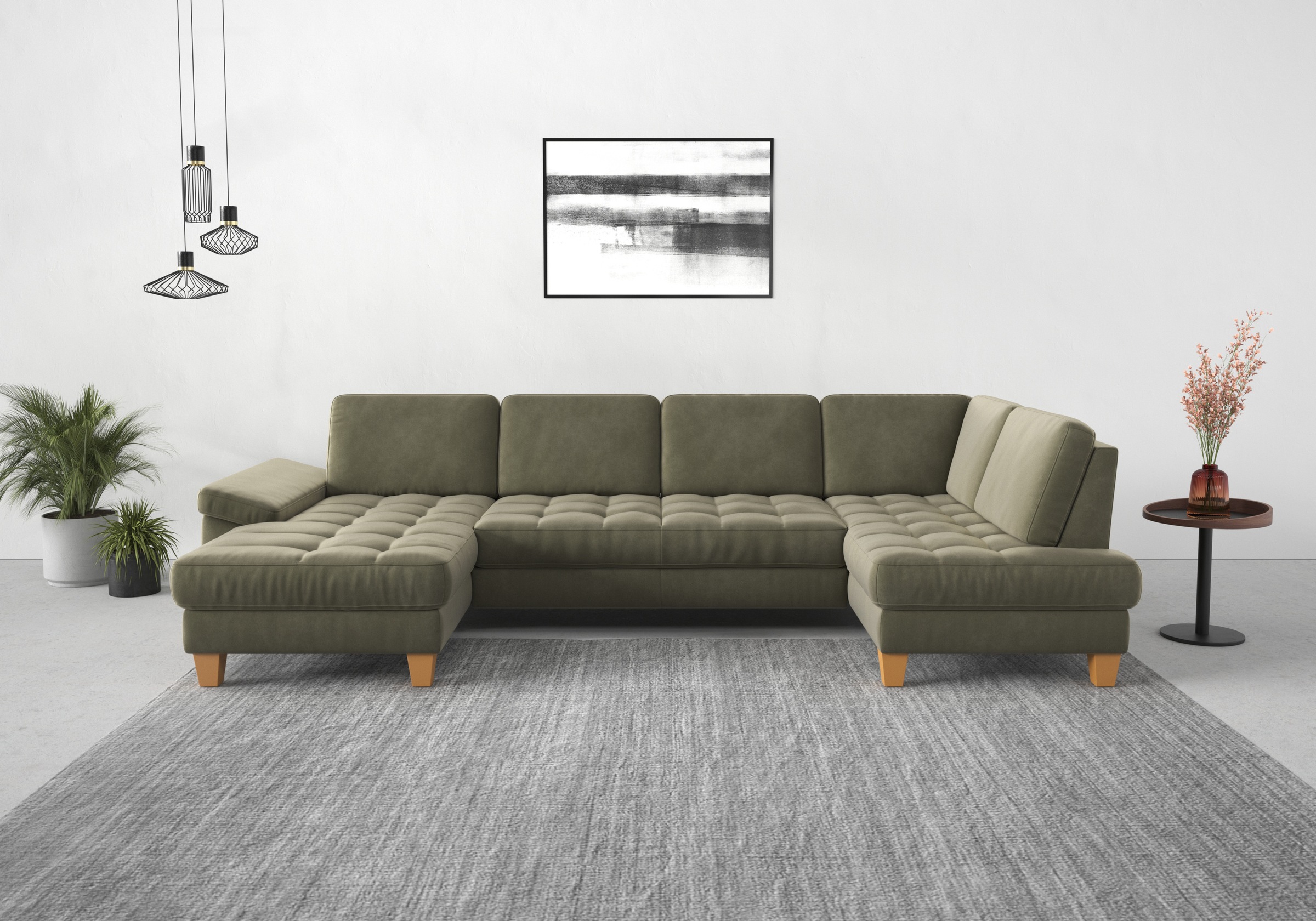 sit&more Wohnlandschaft »Westham U-Form«, wahlweise mit Bettfunktion, Bettkasten, Sitztiefenverstellung