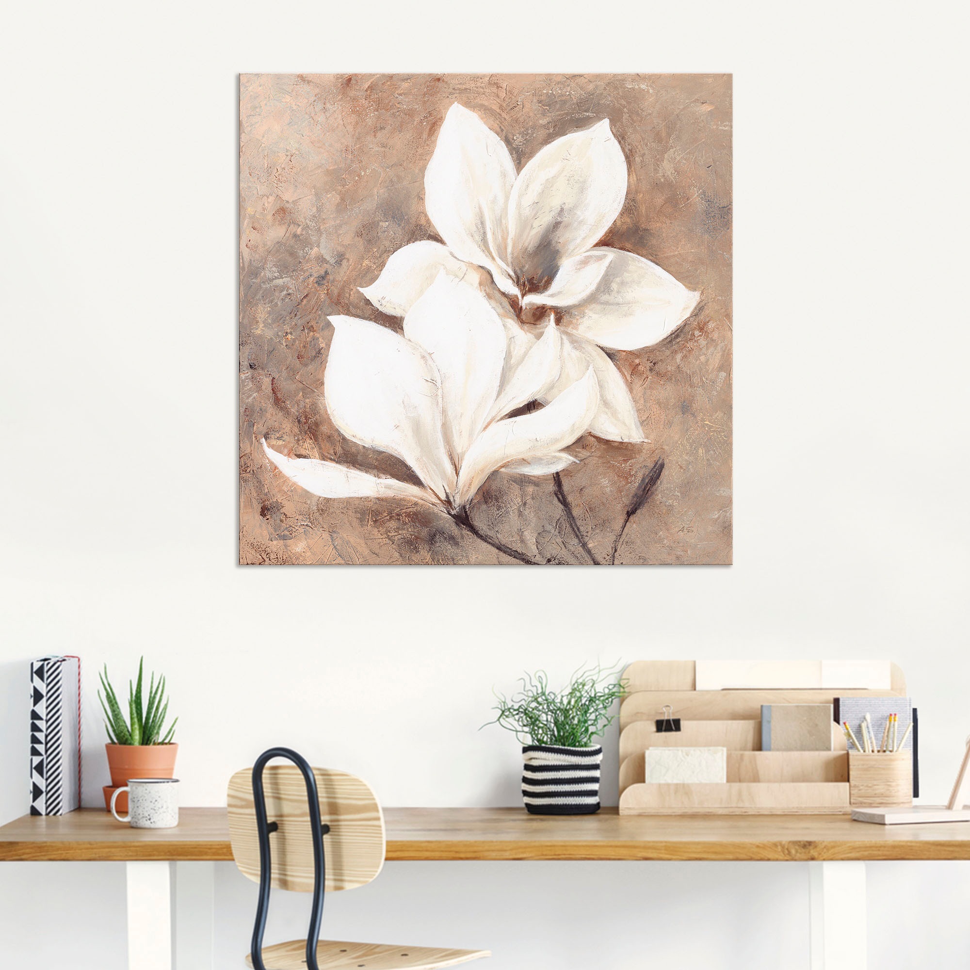 Artland Wandbild "Klassische Magnolien", Blumen, (1 St.), als Alubild, Outd günstig online kaufen