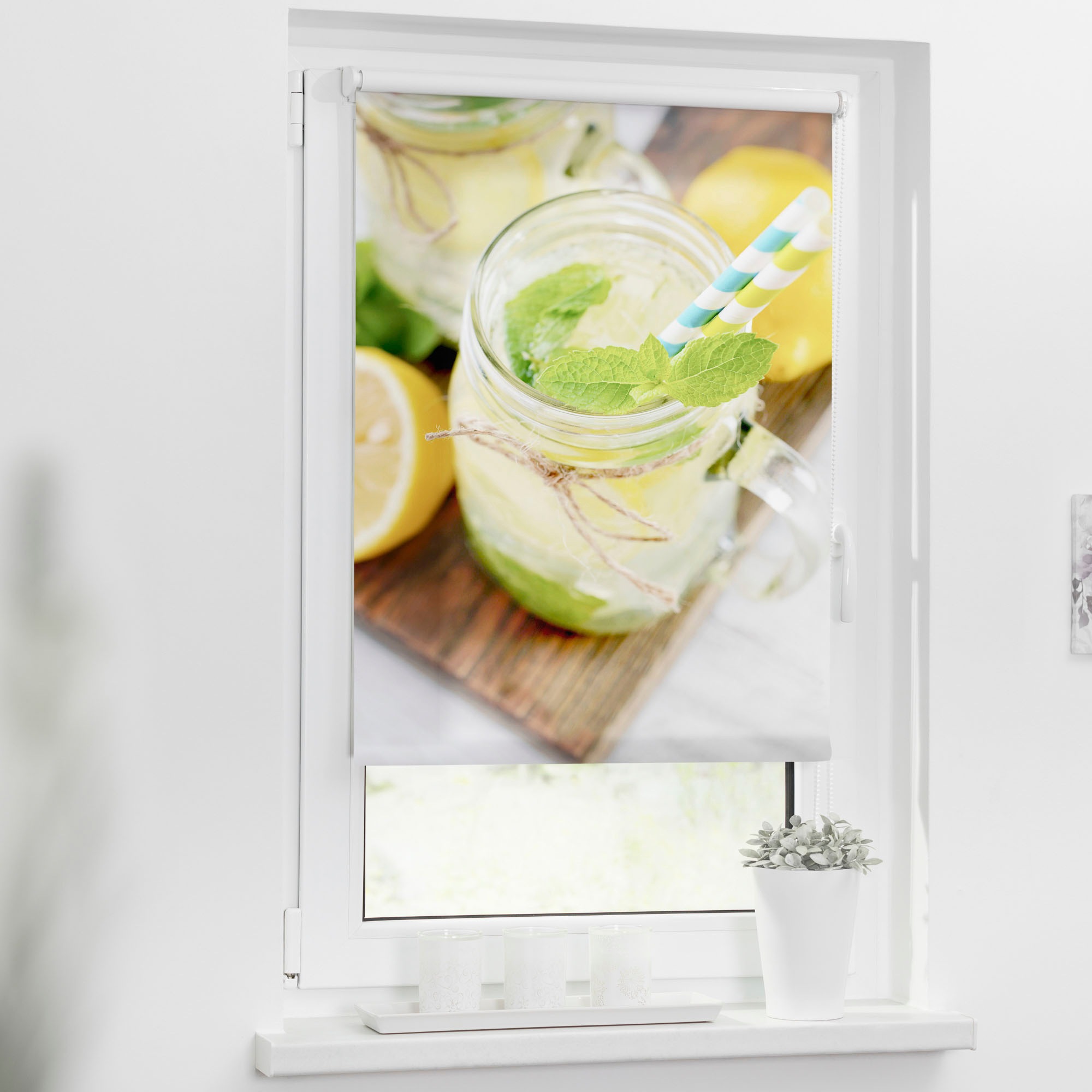 LICHTBLICK ORIGINAL Seitenzugrollo »Klemmfix Motiv Limo«, Lichtschutz, ohne günstig online kaufen