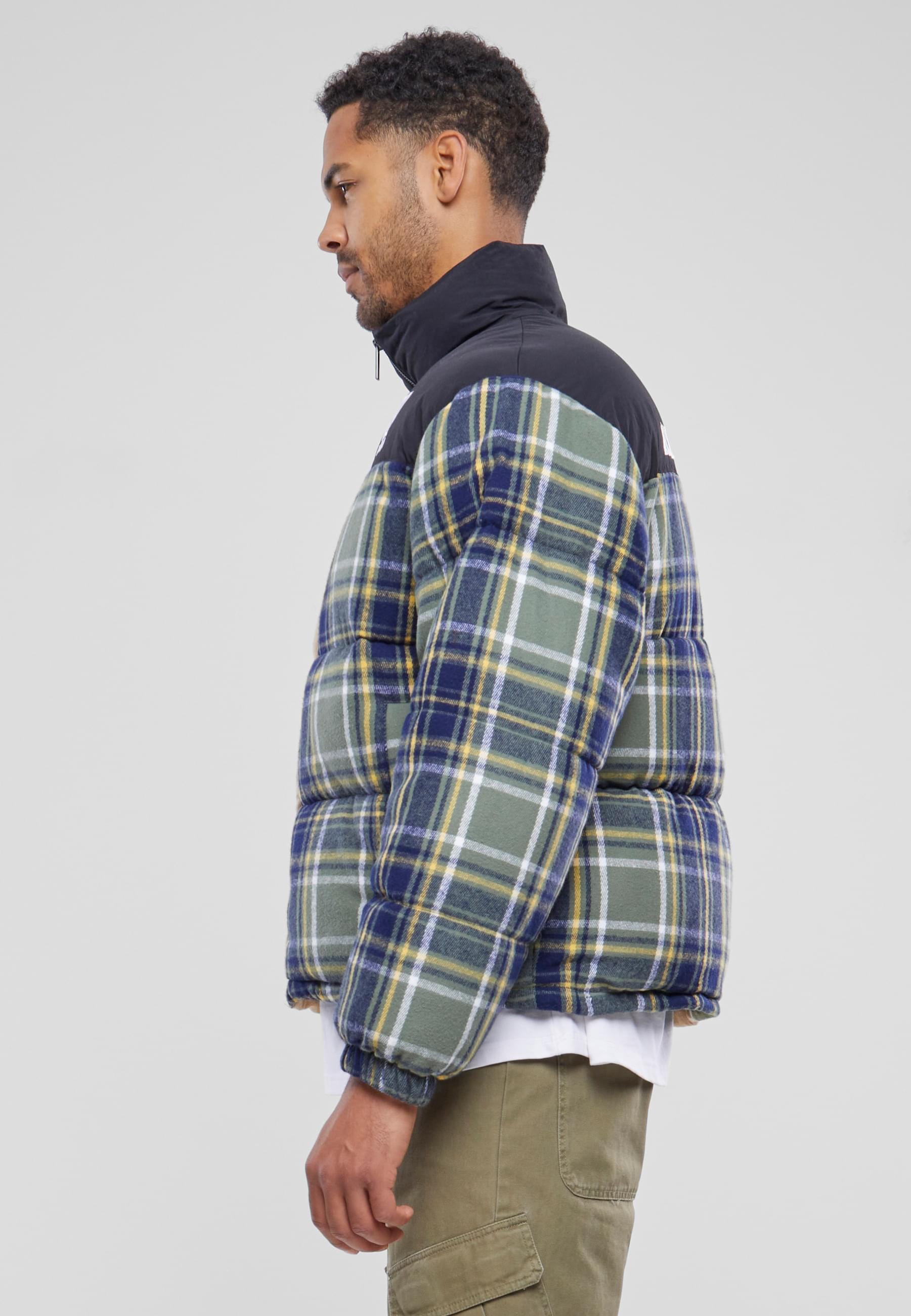 Karl Kani Winterjacke »Karl Kani Unisex KU233-007-1 KK OG Flannel Block Puffer Jacket« 1 Stk. tlg. ohne Kapuze