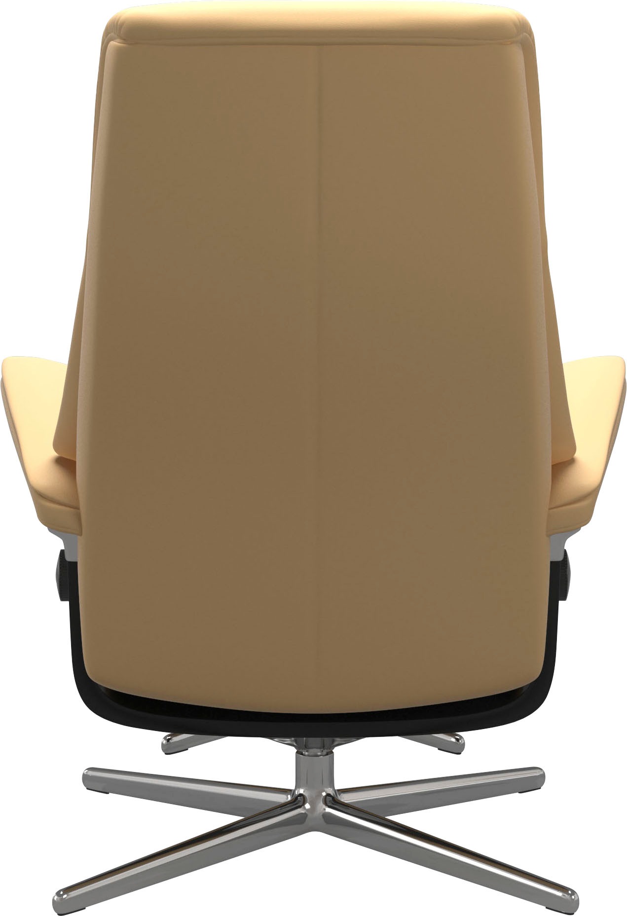 Stressless® Relaxsessel »View«, (Set, Relaxsessel mit Hocker), mit Hocker, mit Cross Base, Größe S, M & L, Holzakzent Schwarz