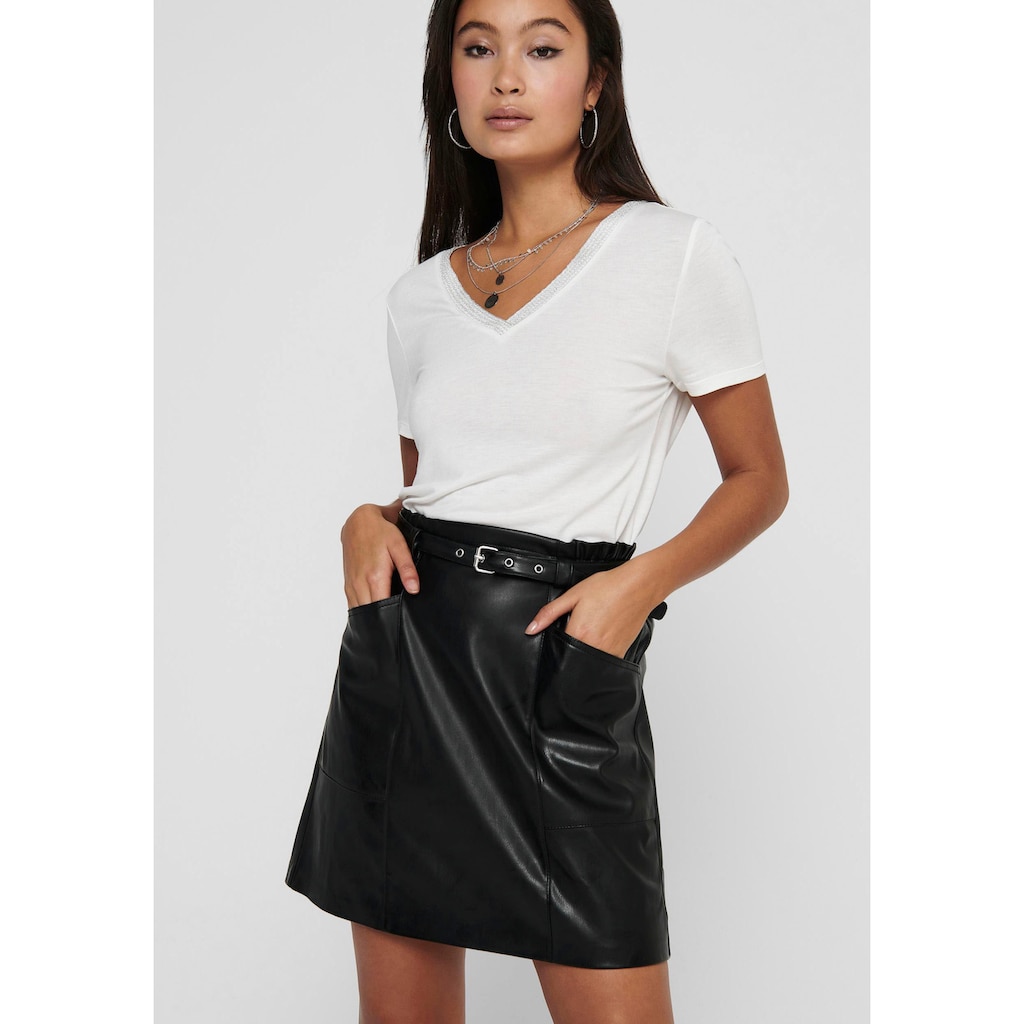 ONLY Lederimitatrock »ONLHEIDI FAUX LEATHER SKIRT OTW NOOS«