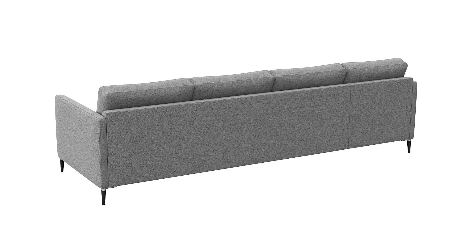 FLEXLUX Ecksofa »Fiore, L-Form«, schmale Armlehnen, Kaltschaum, Füße Alu+schwarz