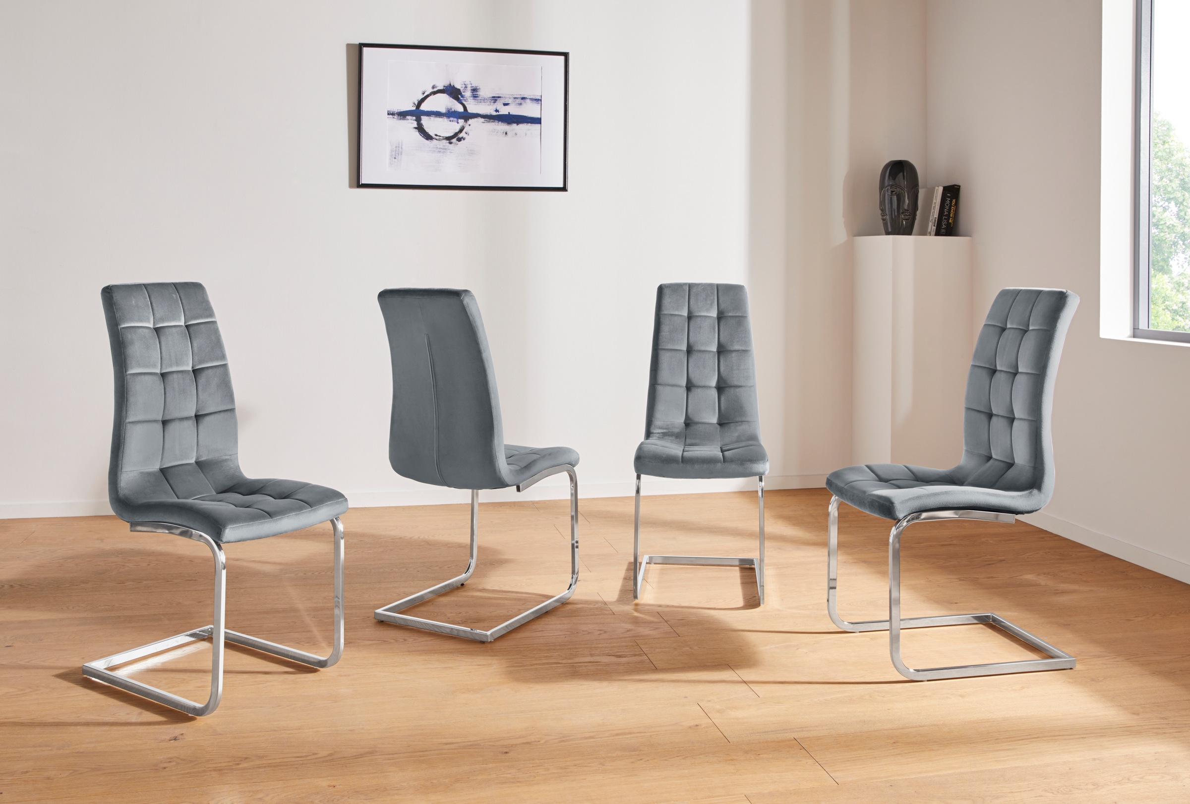 INOSIGN Freischwinger »Lola« (Set) 4 Stk.2 oder 4 Stück, Bezug in Kunstlede günstig online kaufen