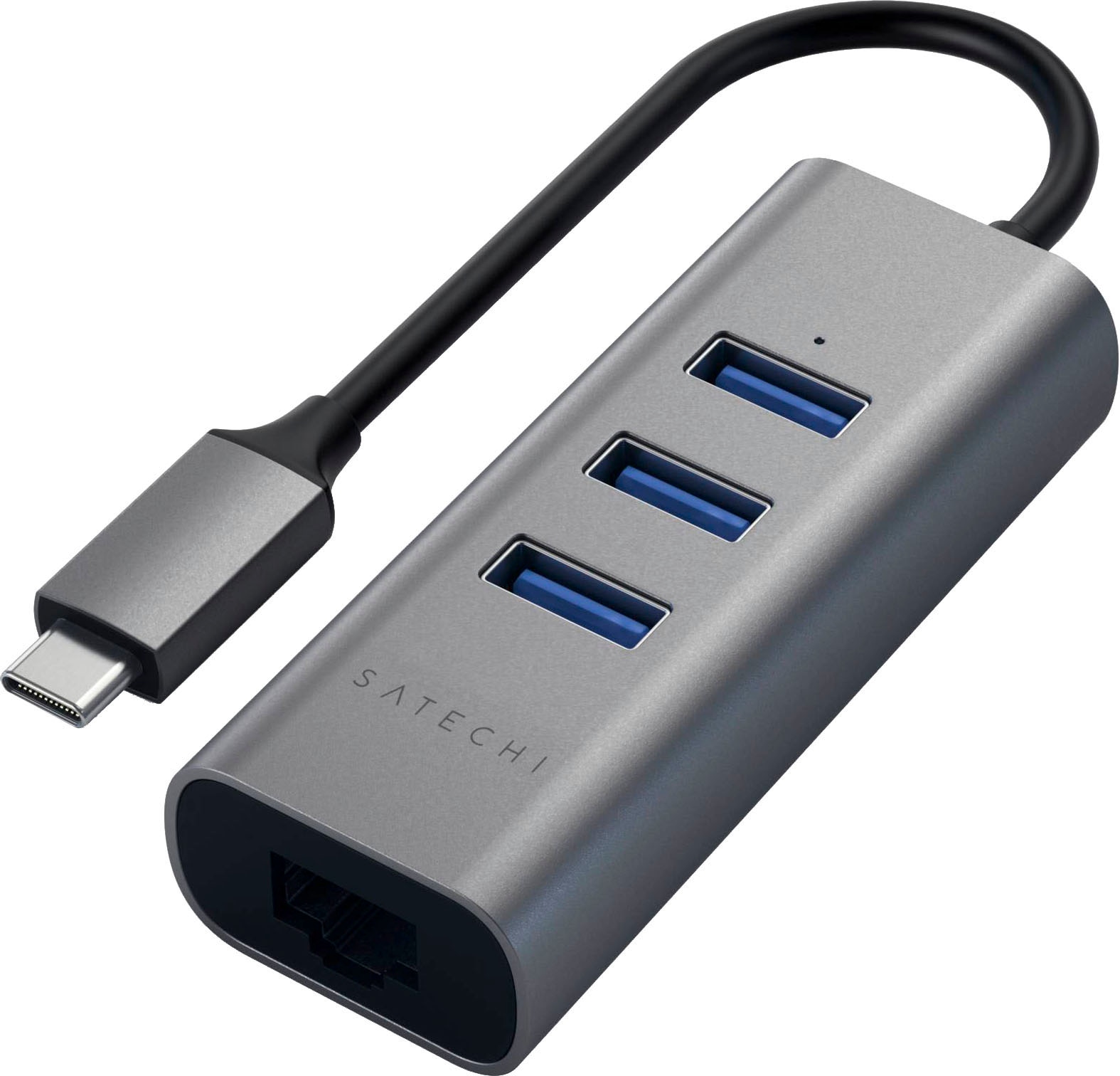 Satechi USB-Adapter »Type-C 2-in-1 3 Port USB 3.0 Hub & Ethernet«, USB 3.0 Typ A zu USB Typ C