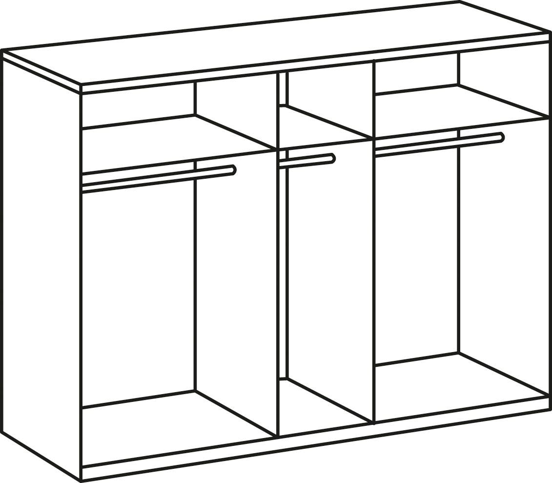 Wimex Kleiderschrank »Stockholm, rustikale Optik im Industrial Design, Made in Germany«, mit Spiegel, 225x58x210 cm, Made in Germany