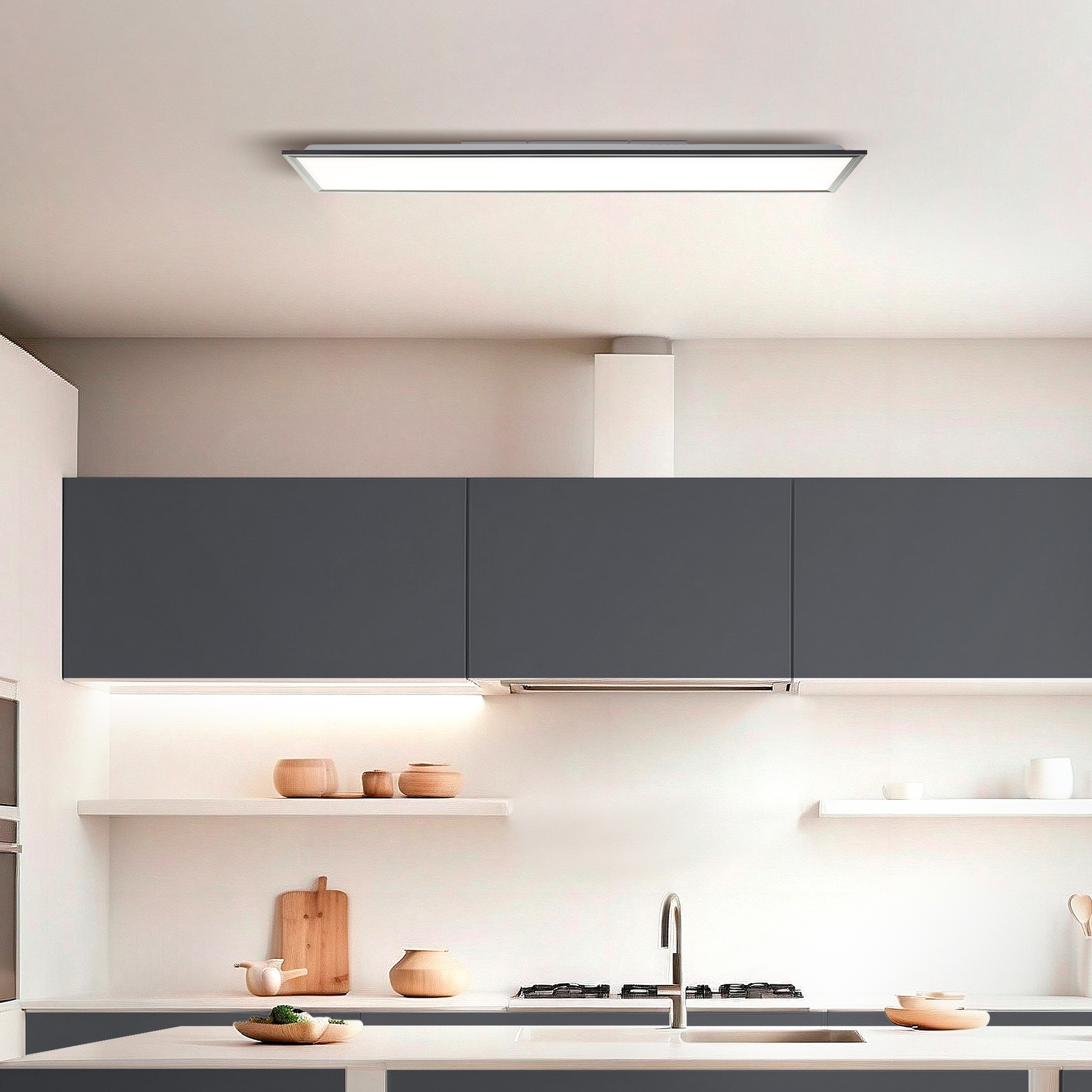 Brilliant LED Panel »Briston«, 25 x 100 cm, 2700 lm, 4000 K, 24 W, Aluminium