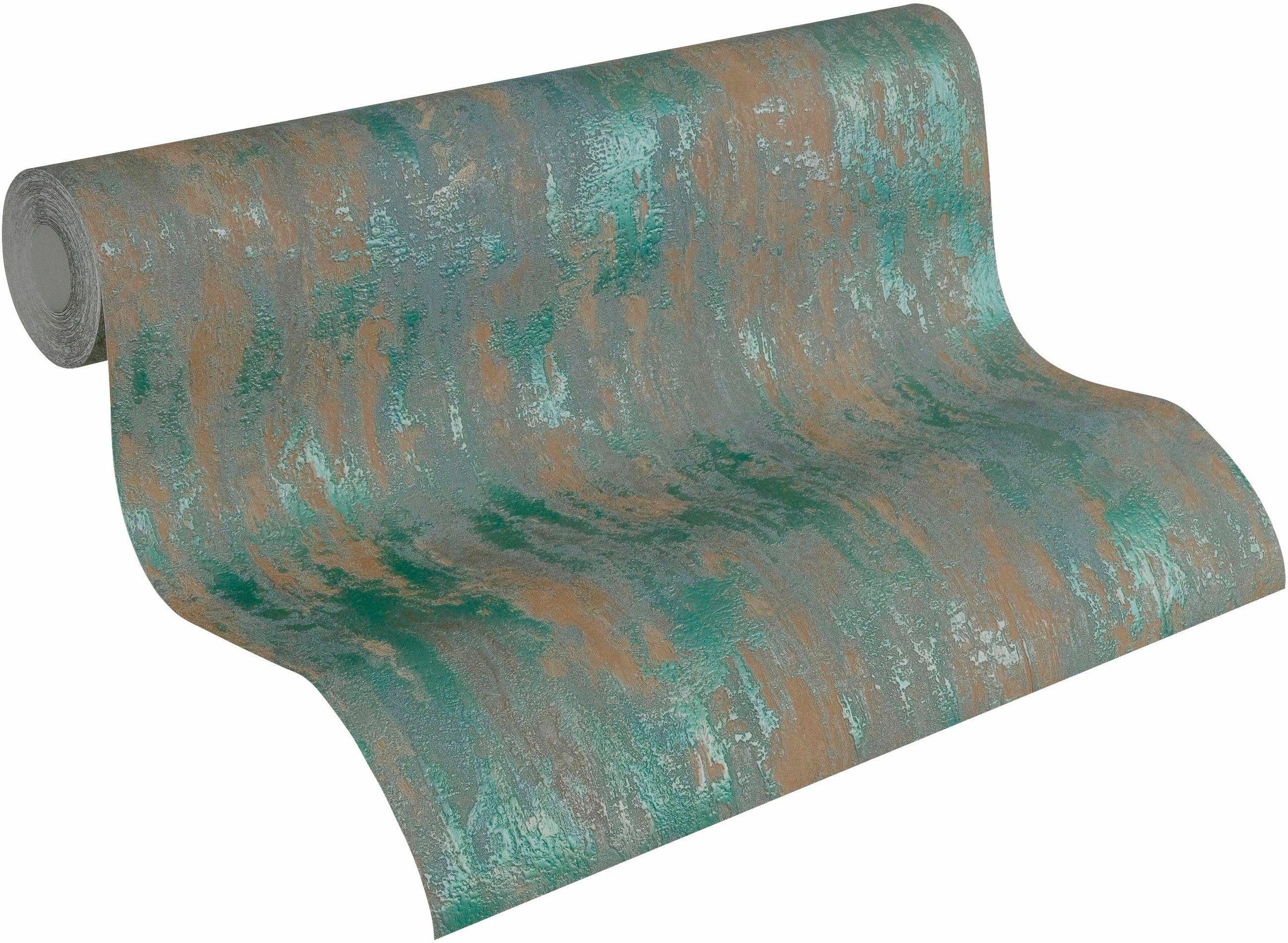 living walls Vliestapete »Il Decoro«, uni-einfarbig-unifarben, Uni Tapete einfarbig Metallic Tapeten Wohnzimmer Schlafzimmer Küche