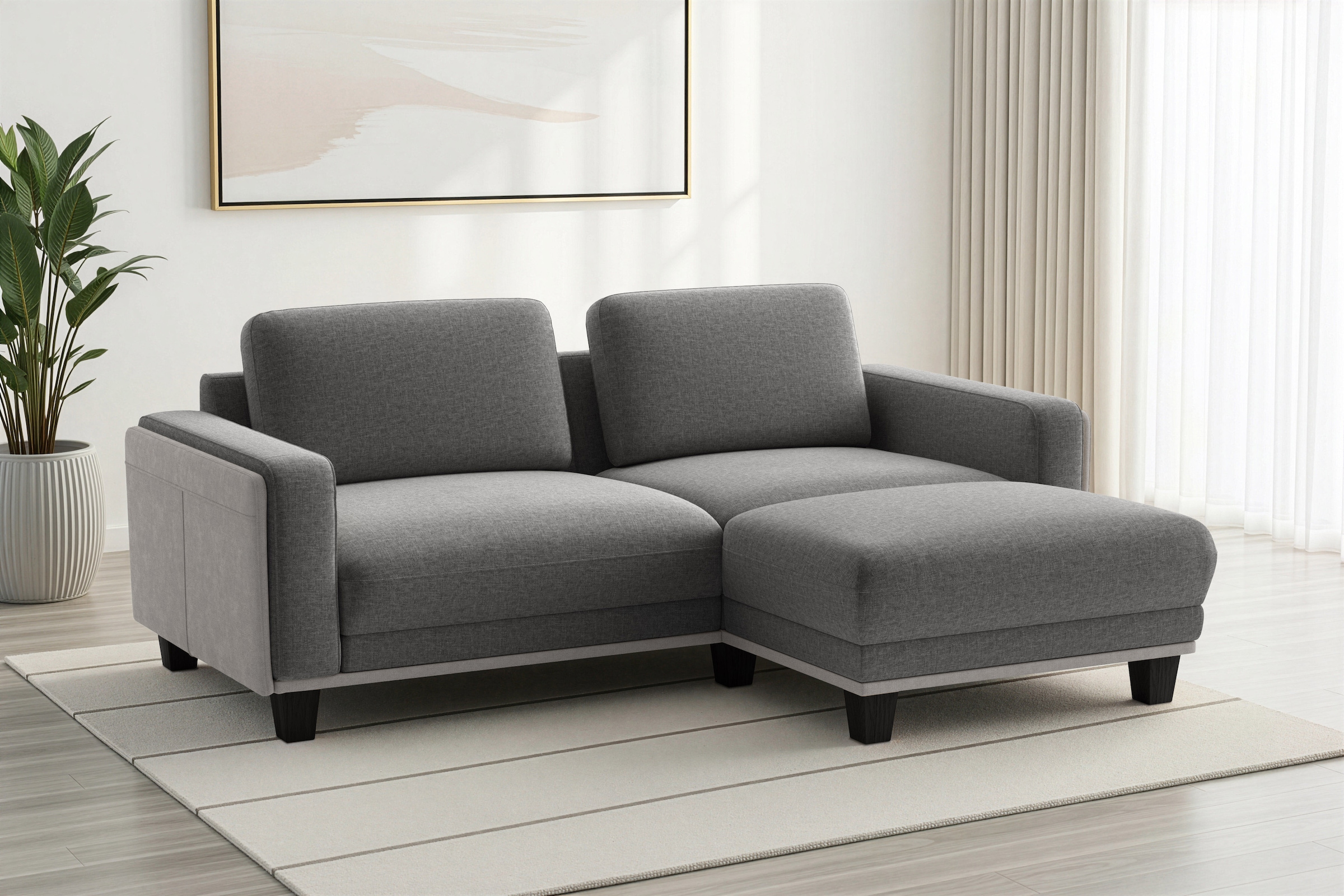 sit&more Ecksofa »Concept« Modernes Sofa in drei Fußfarben zur Auswahl