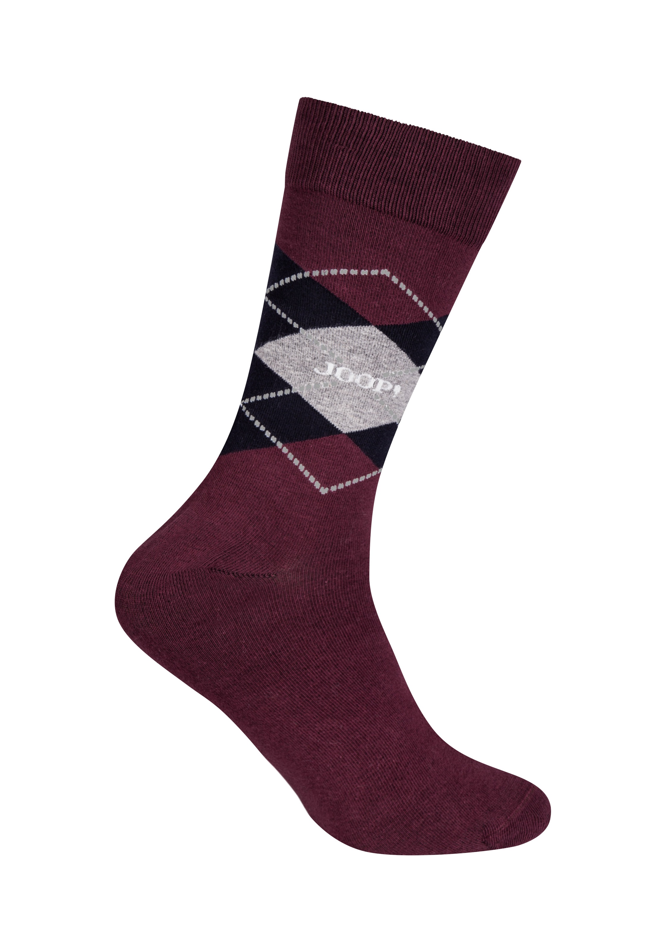 JOOP! Socken »premium essentials«, (2er Pack), Premium Qualität, verstärkte Ferse, verstärkte Zehen, Argyle Design